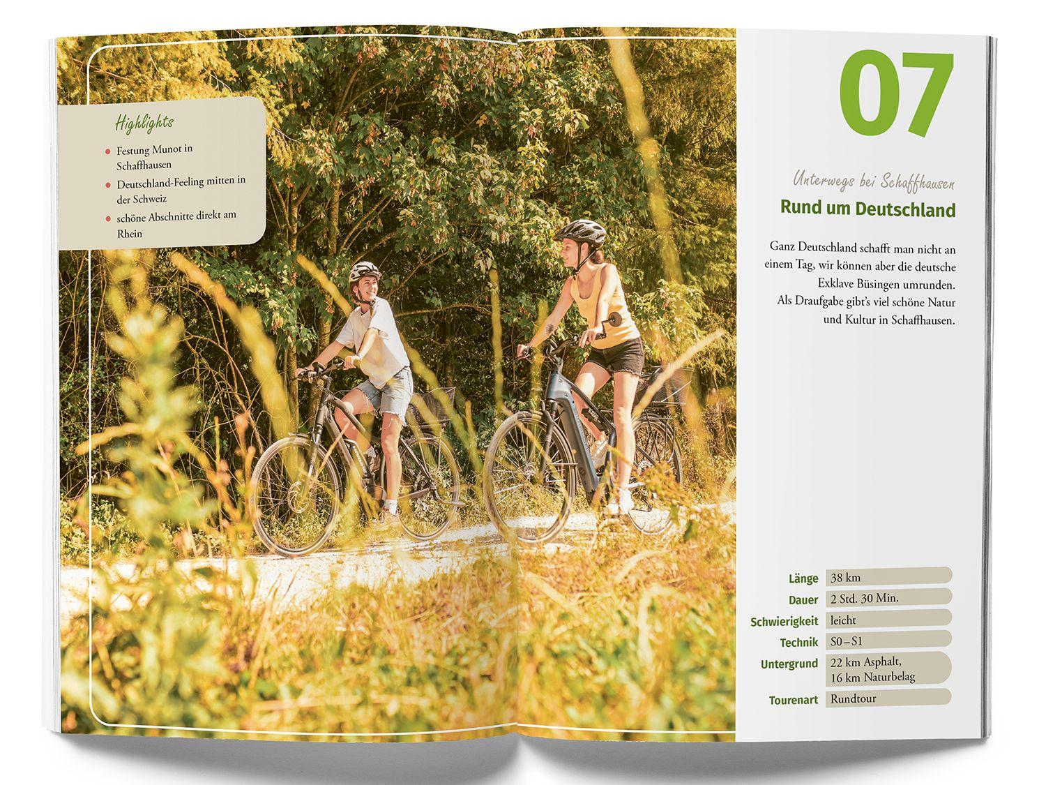 Beispielinhalt (Bild) Kümmerly+Frey Raus und E-Biken Ostschweiz & Zürich - E-Bikeführer