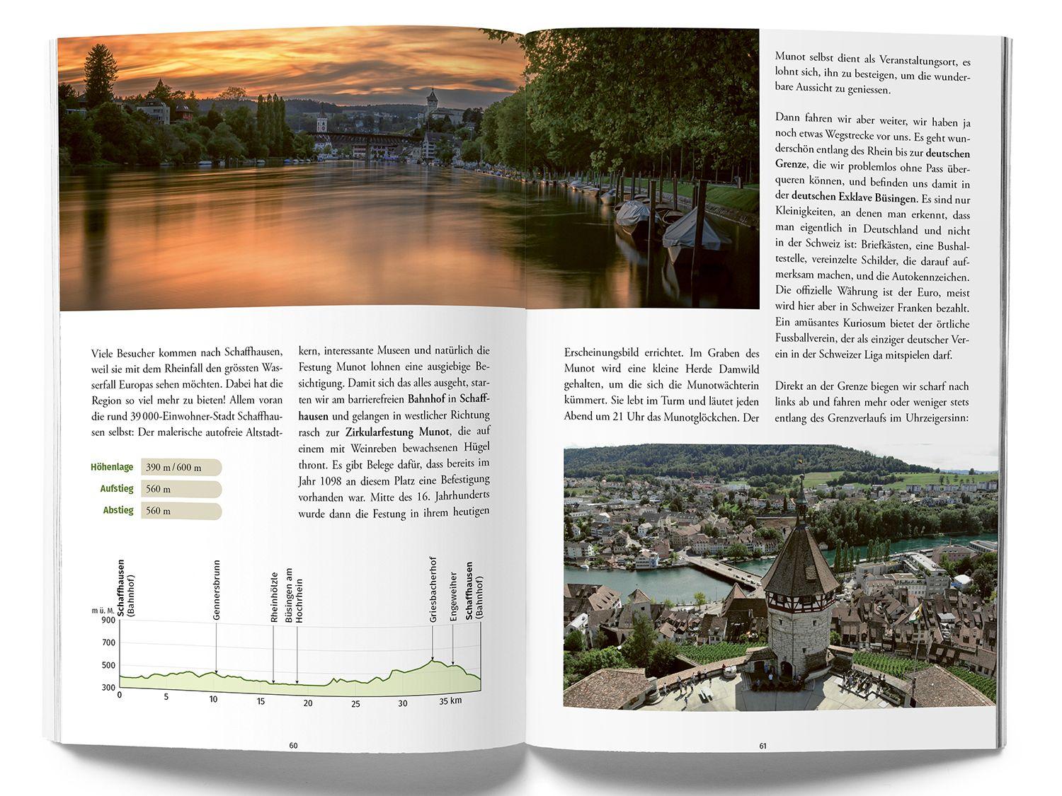 Beispielinhalt (Bild) Kümmerly+Frey Raus und E-Biken Ostschweiz & Zürich - E-Bikeführer