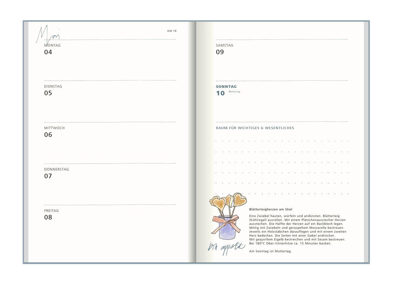 Beispielinhalt (Bild) vergissmeinnicht 2026 - Taschenkalender