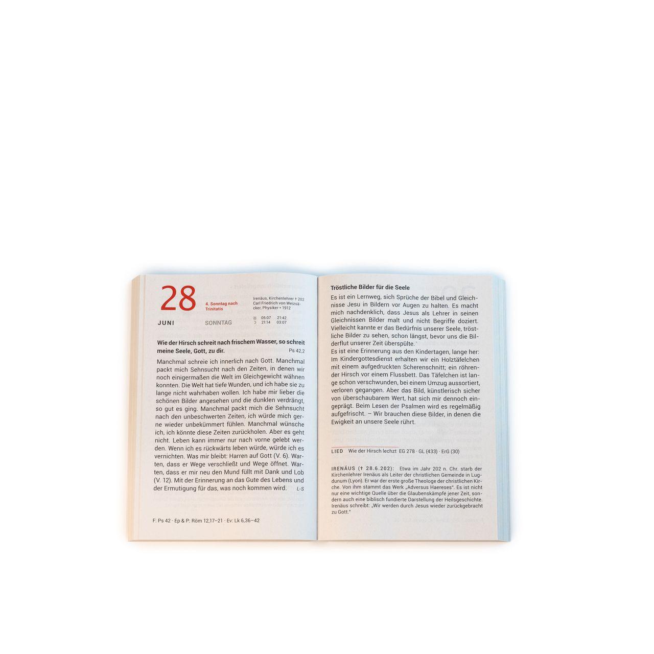 Beispielinhalt (Bild) Neukirchener Kalender 2026 - Taschenbuchausgabe