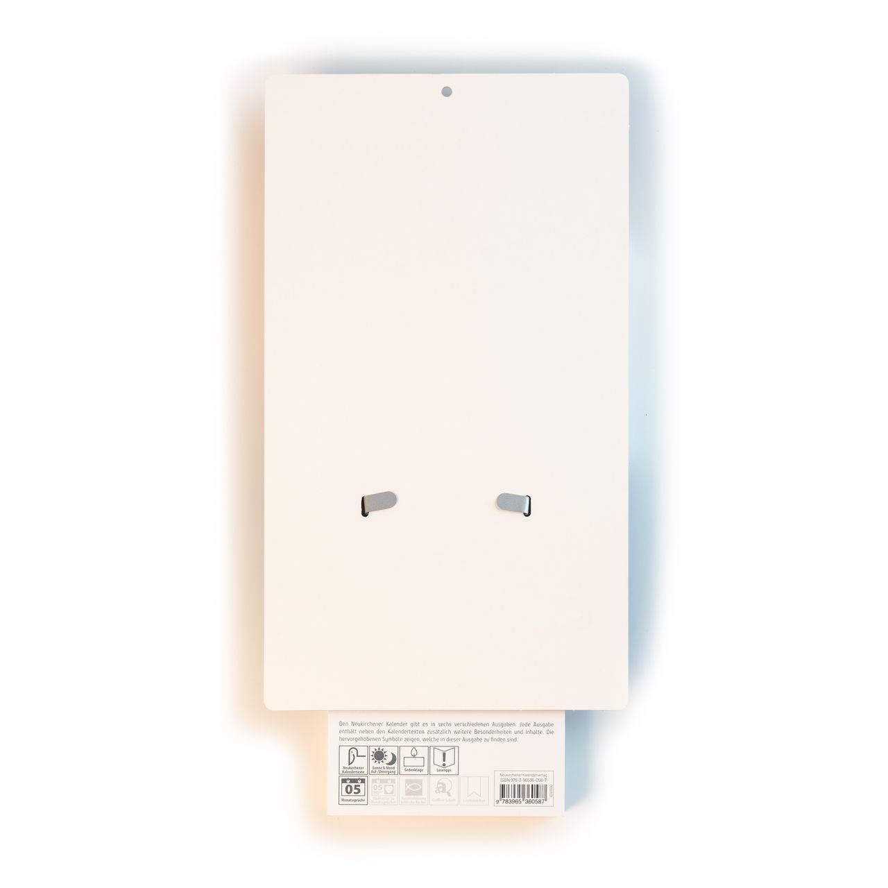 Beispielinhalt (Bild) Neukirchener Kalender 2026 - Abreißkalender mit Rückwand