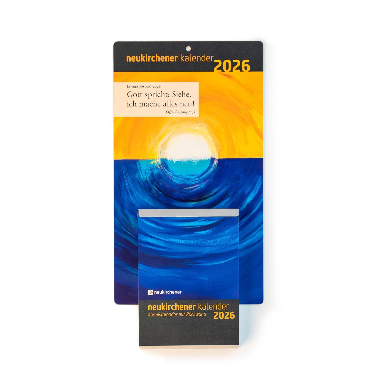Beispielinhalt (Bild) Neukirchener Kalender 2026 - Abreißkalender mit Rückwand
