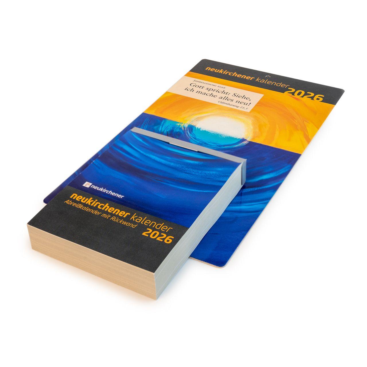 Beispielinhalt (Bild) Neukirchener Kalender 2026 - Abreißkalender mit Rückwand