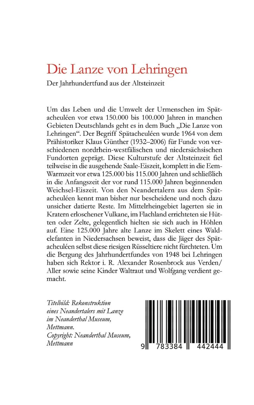 Rückseitencover Die Lanze von Lehringen