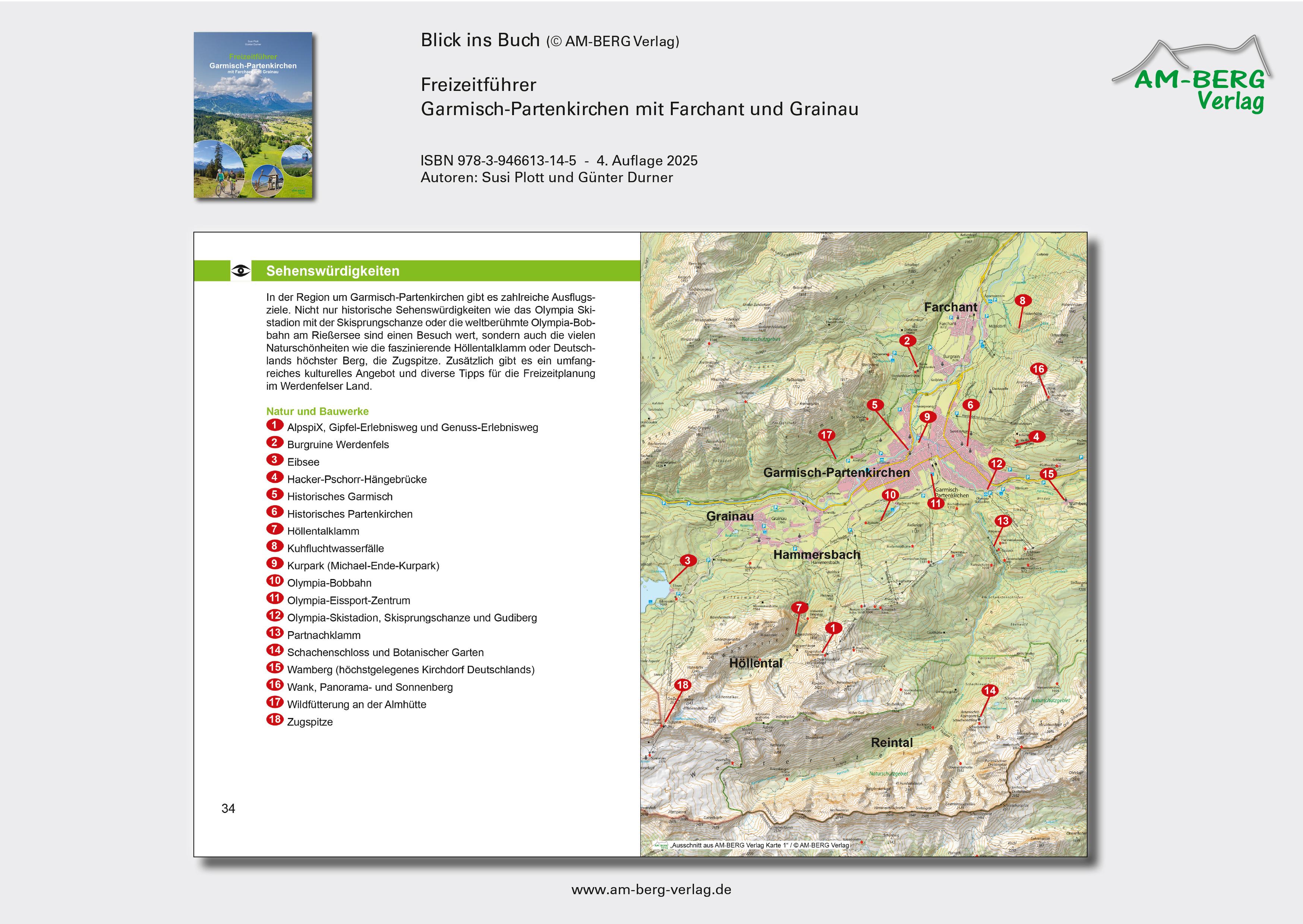 Beispielinhalt (Bild) Freizeitführer Garmisch-Partenkirchen mit Farchant und Grainau