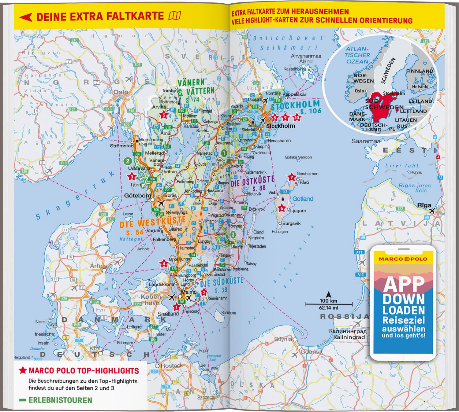 Beispielinhalt (Bild) MARCO POLO Reiseführer Südschweden, Stockholm