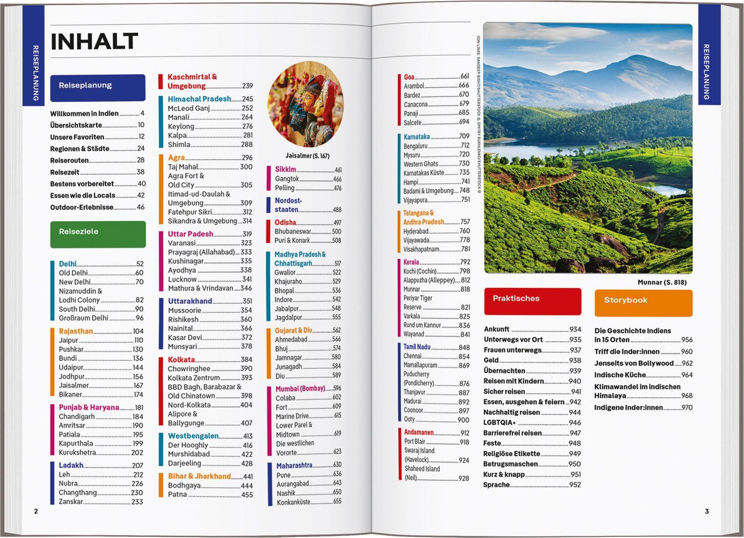 Beispielinhalt (Bild) LONELY PLANET Reiseführer Indien