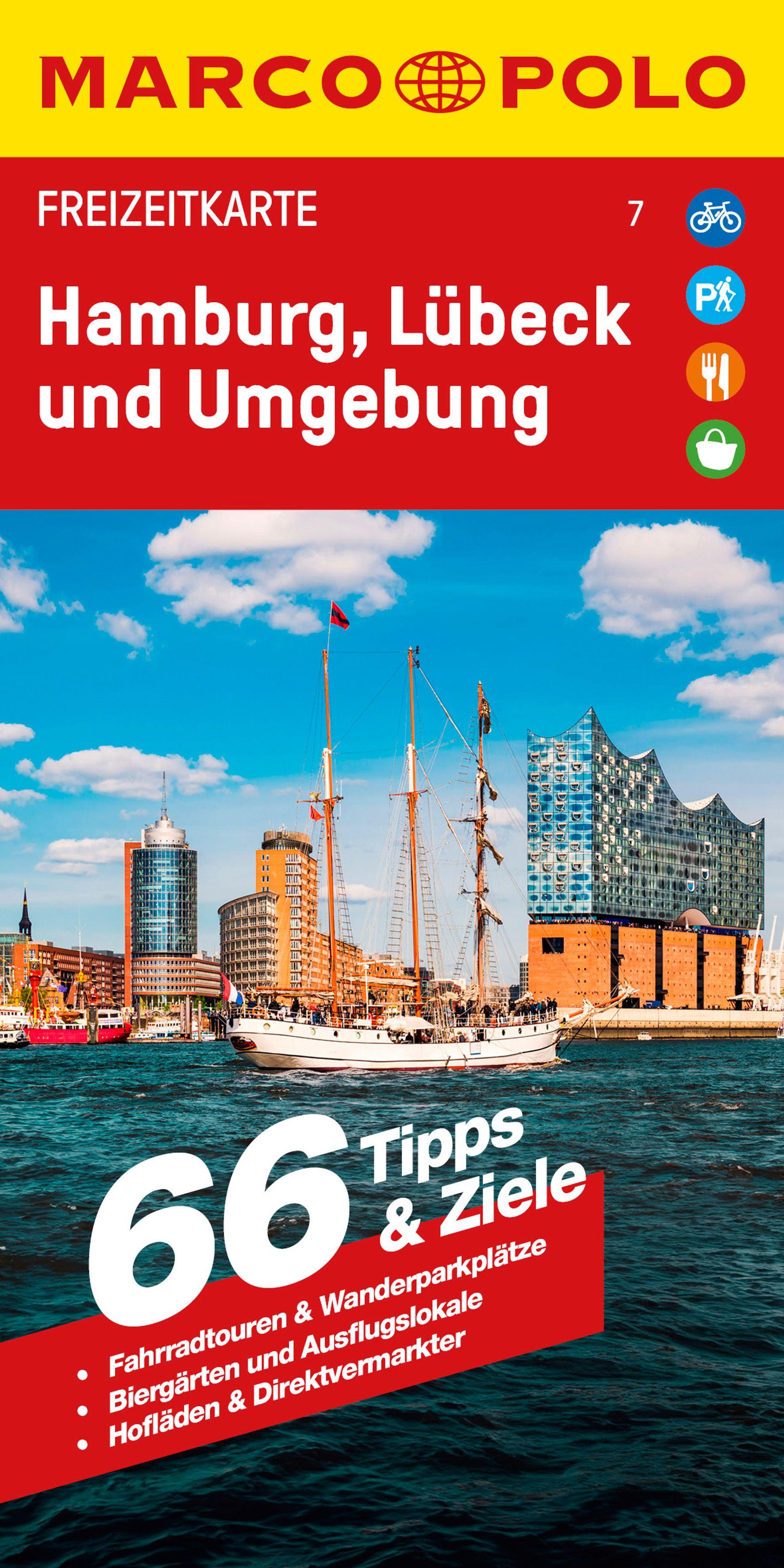 Vorderes Coverbild MARCO POLO Freizeitkarte 7 Hamburg, Lübeck und Umgebung 1:100.000