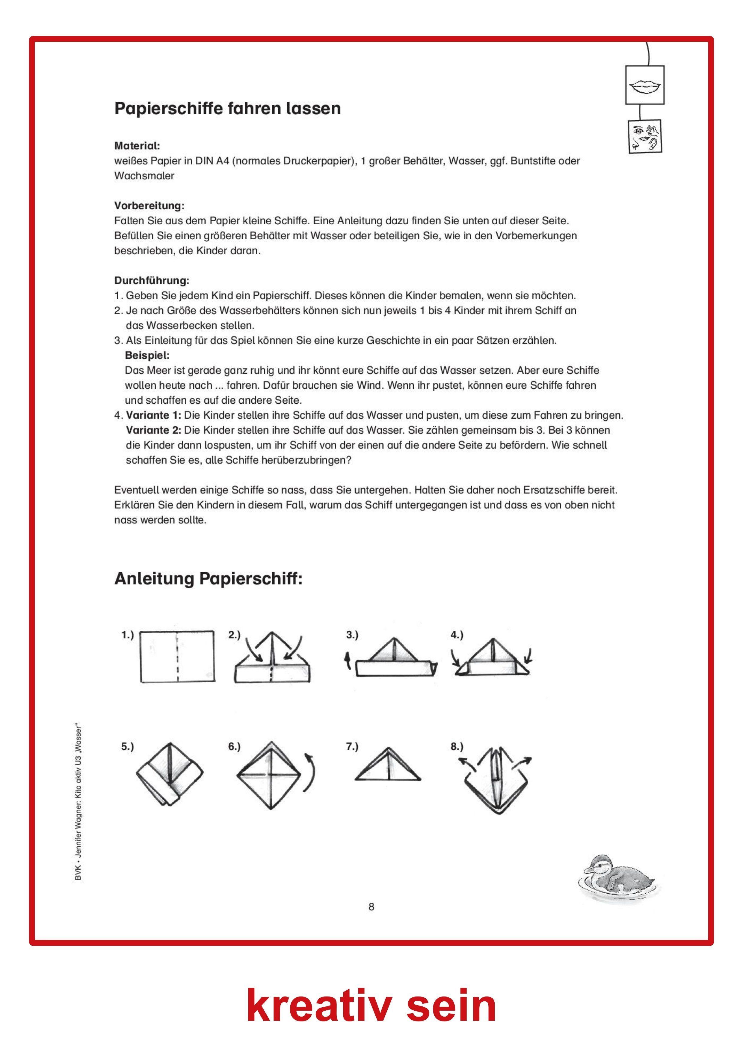 Beispielinhalt (Bild) Kita aktiv U3 Wasser