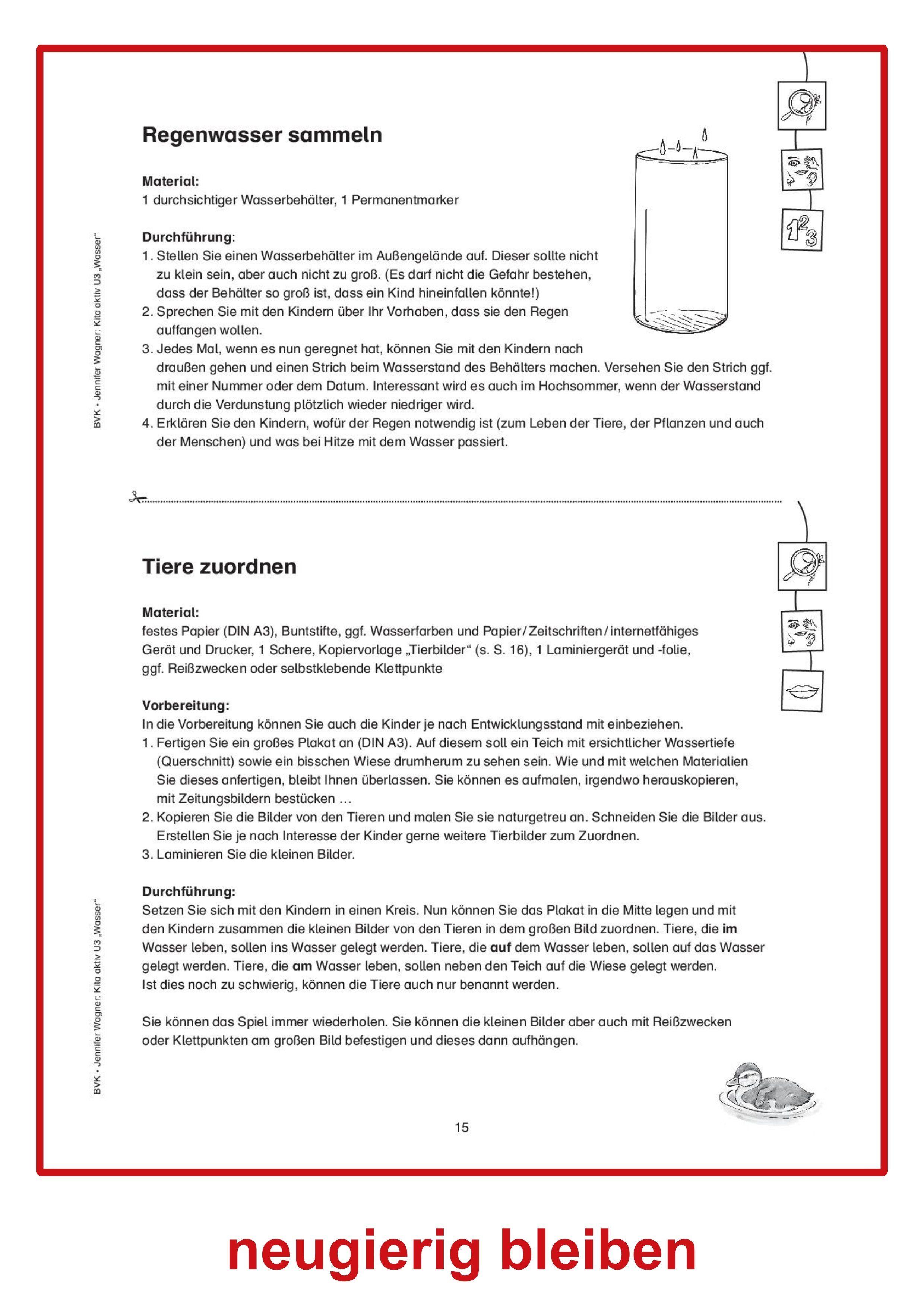 Beispielinhalt (Bild) Kita aktiv U3 Wasser