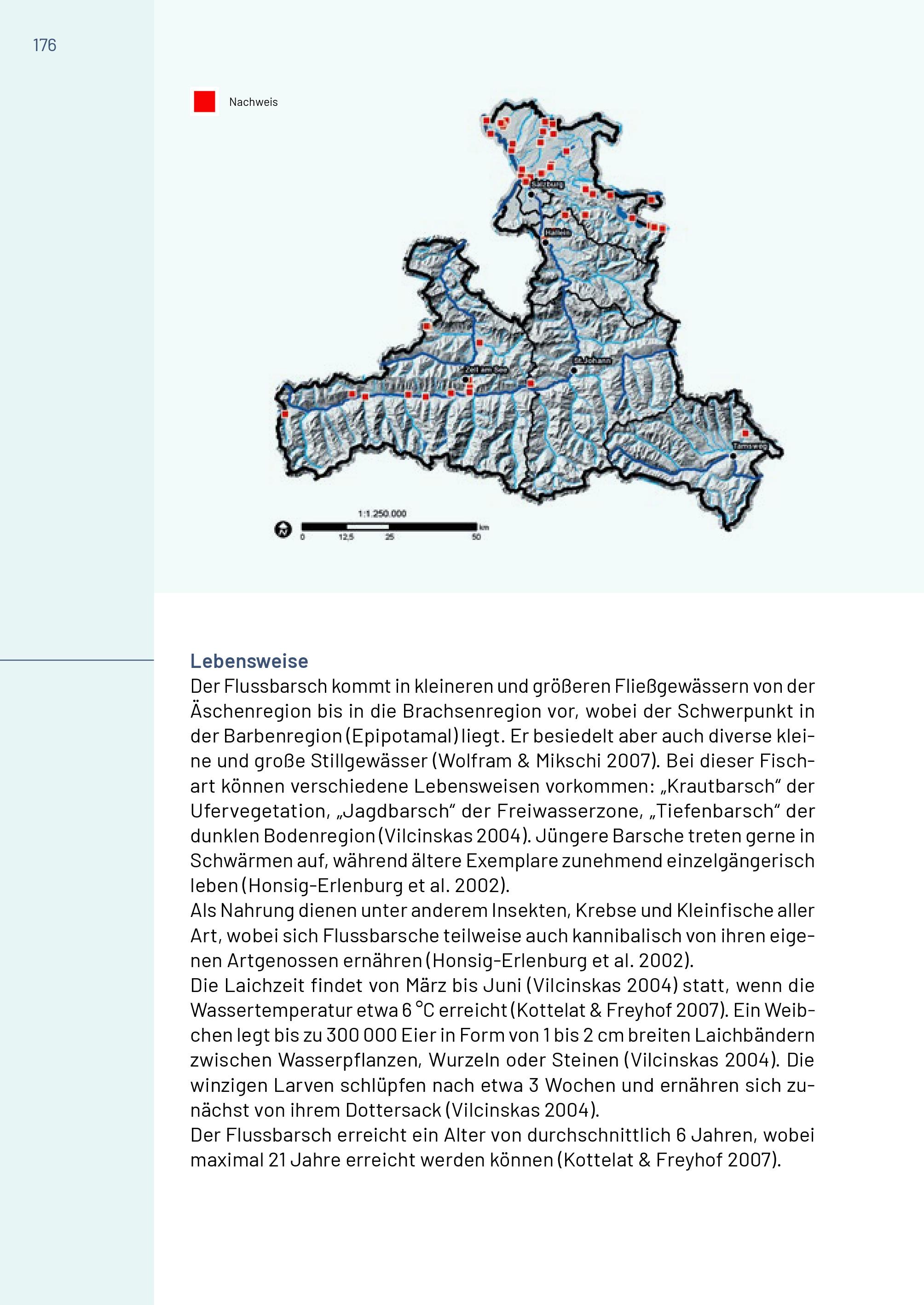 Beispielinhalt (Bild) Neunaugen, Fische, Flusskrebse und Großmuscheln in Salzburg