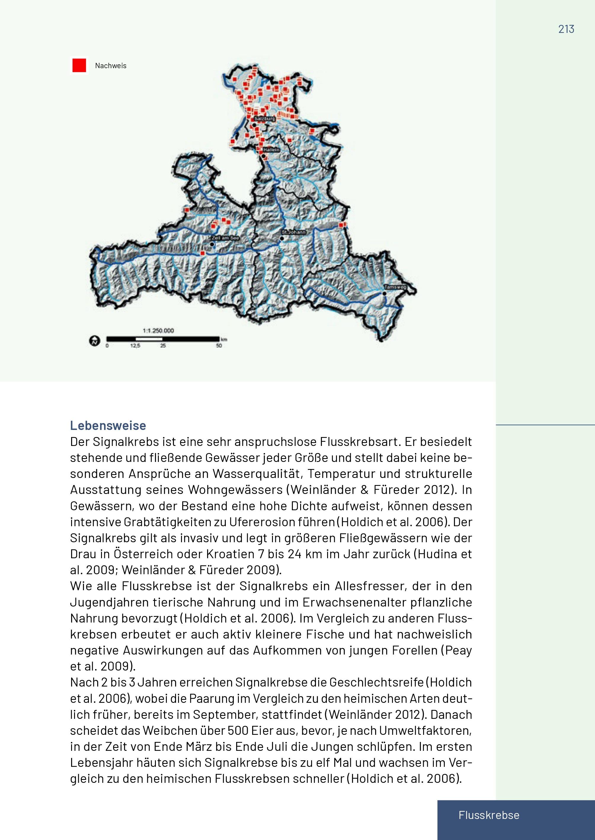 Beispielinhalt (Bild) Neunaugen, Fische, Flusskrebse und Großmuscheln in Salzburg