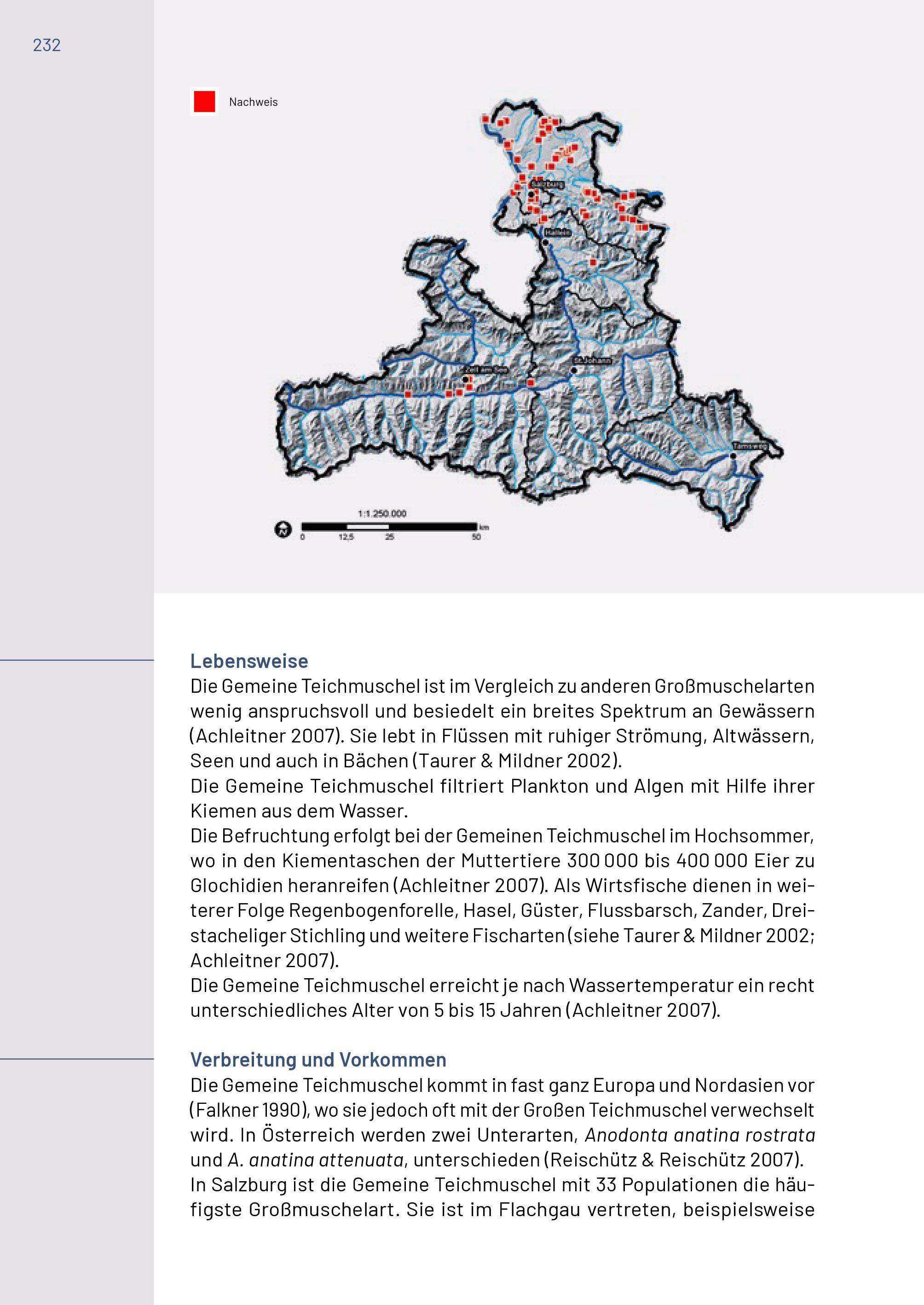 Beispielinhalt (Bild) Neunaugen, Fische, Flusskrebse und Großmuscheln in Salzburg