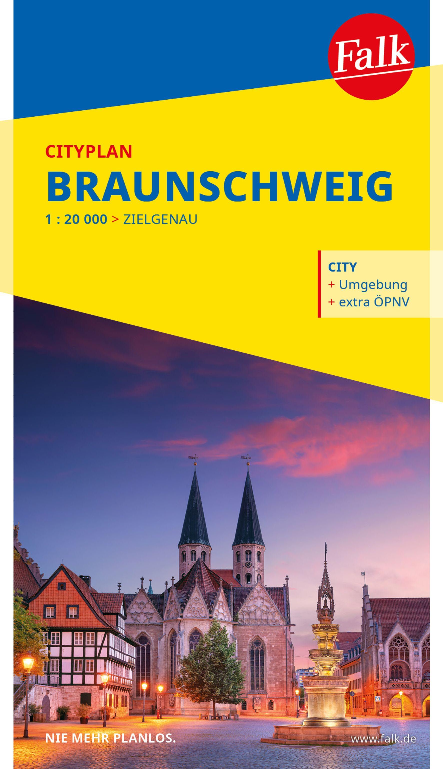 Vorderes Coverbild Falk Cityplan Braunschweig 1:18.500