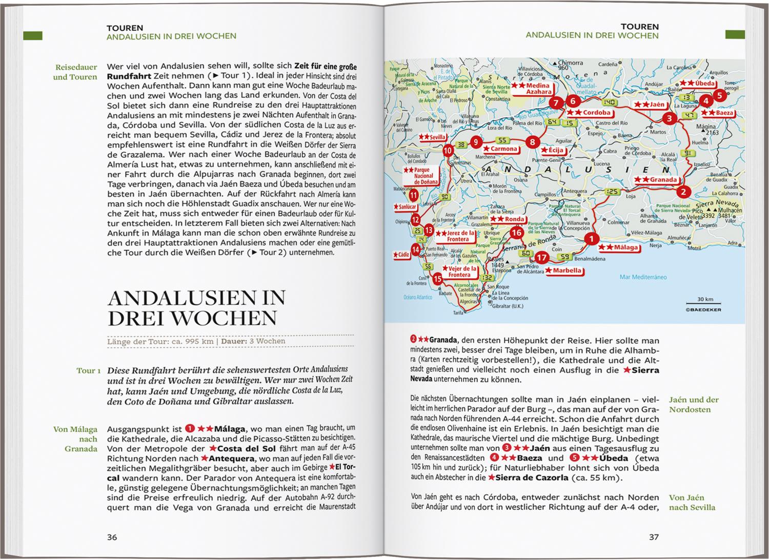 Beispielinhalt (Bild) Baedeker Reiseführer Andalusien