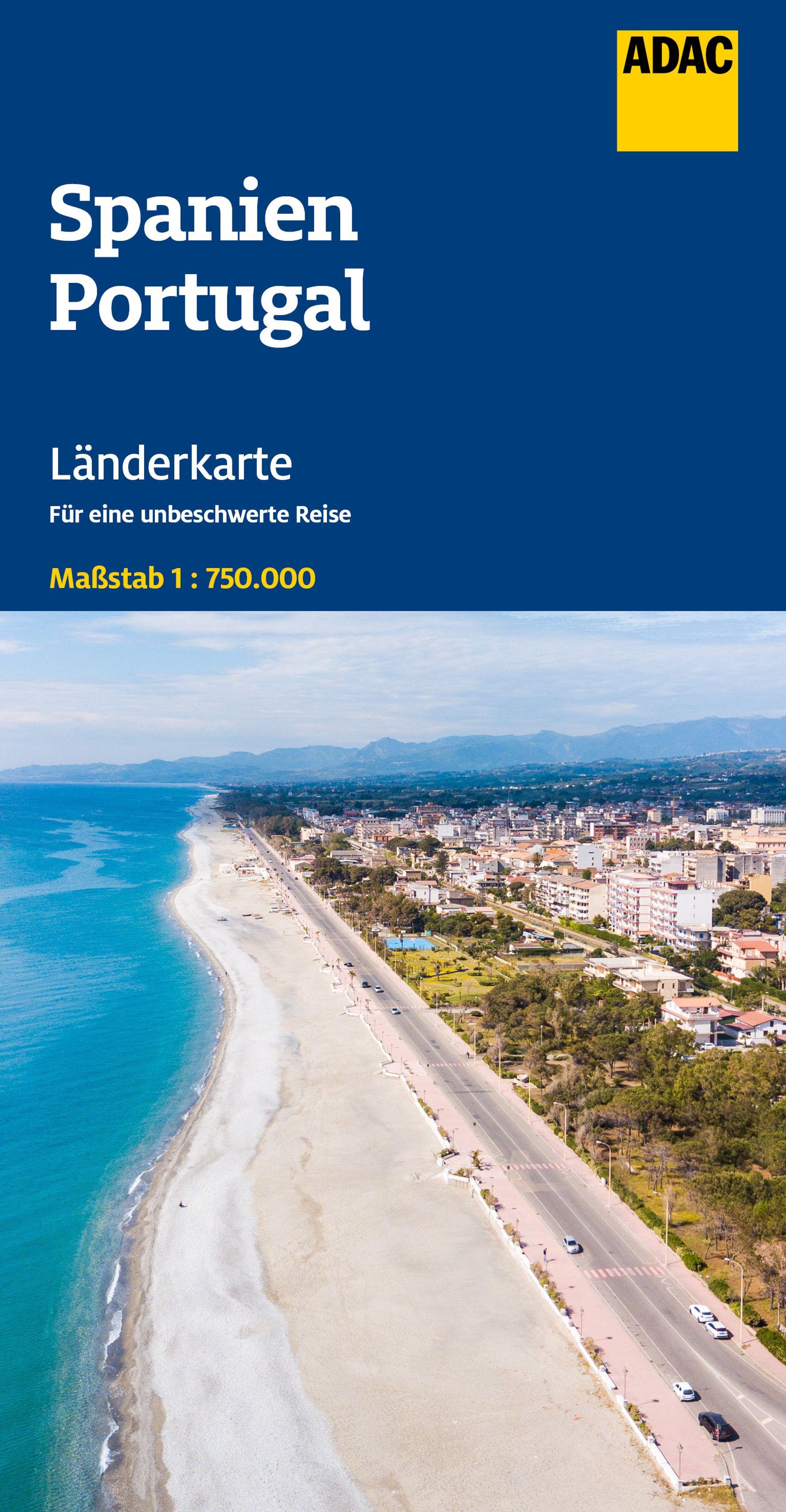 Vorderes Coverbild ADAC Länderkarte Spanien, Portugal 1:750.000