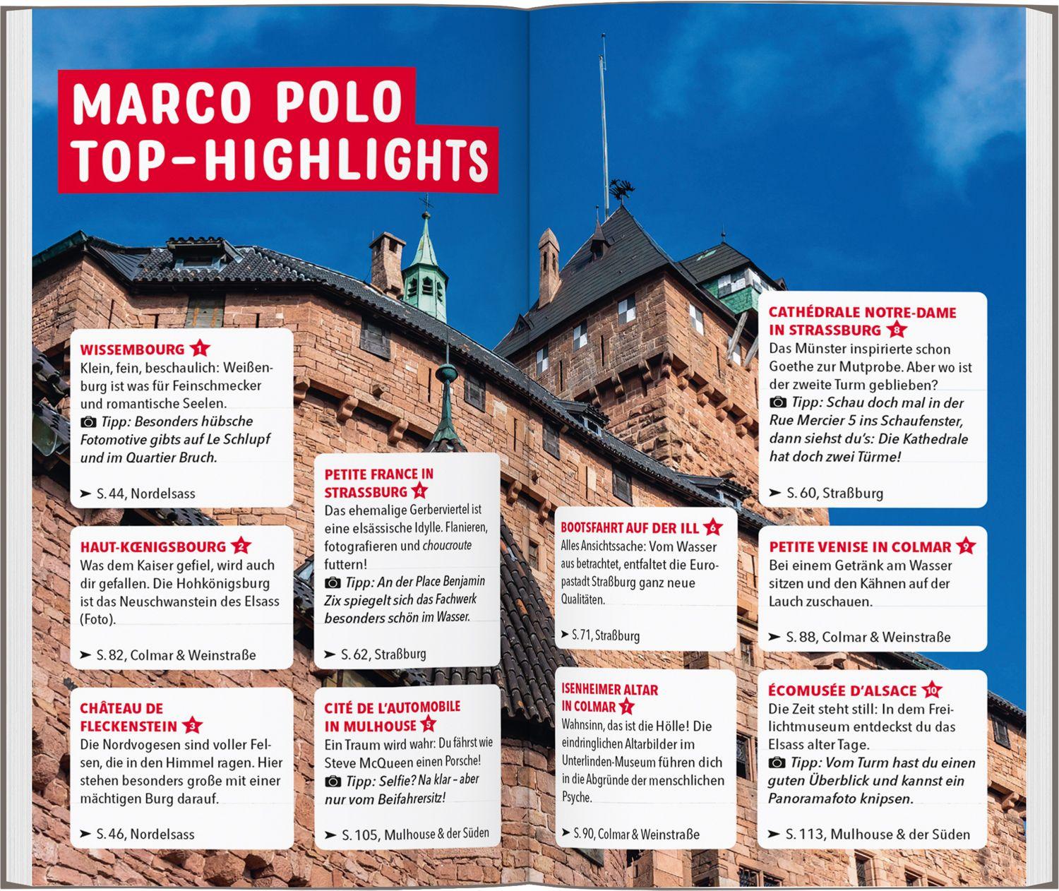Beispielinhalt (Bild) MARCO POLO Reiseführer Elsass