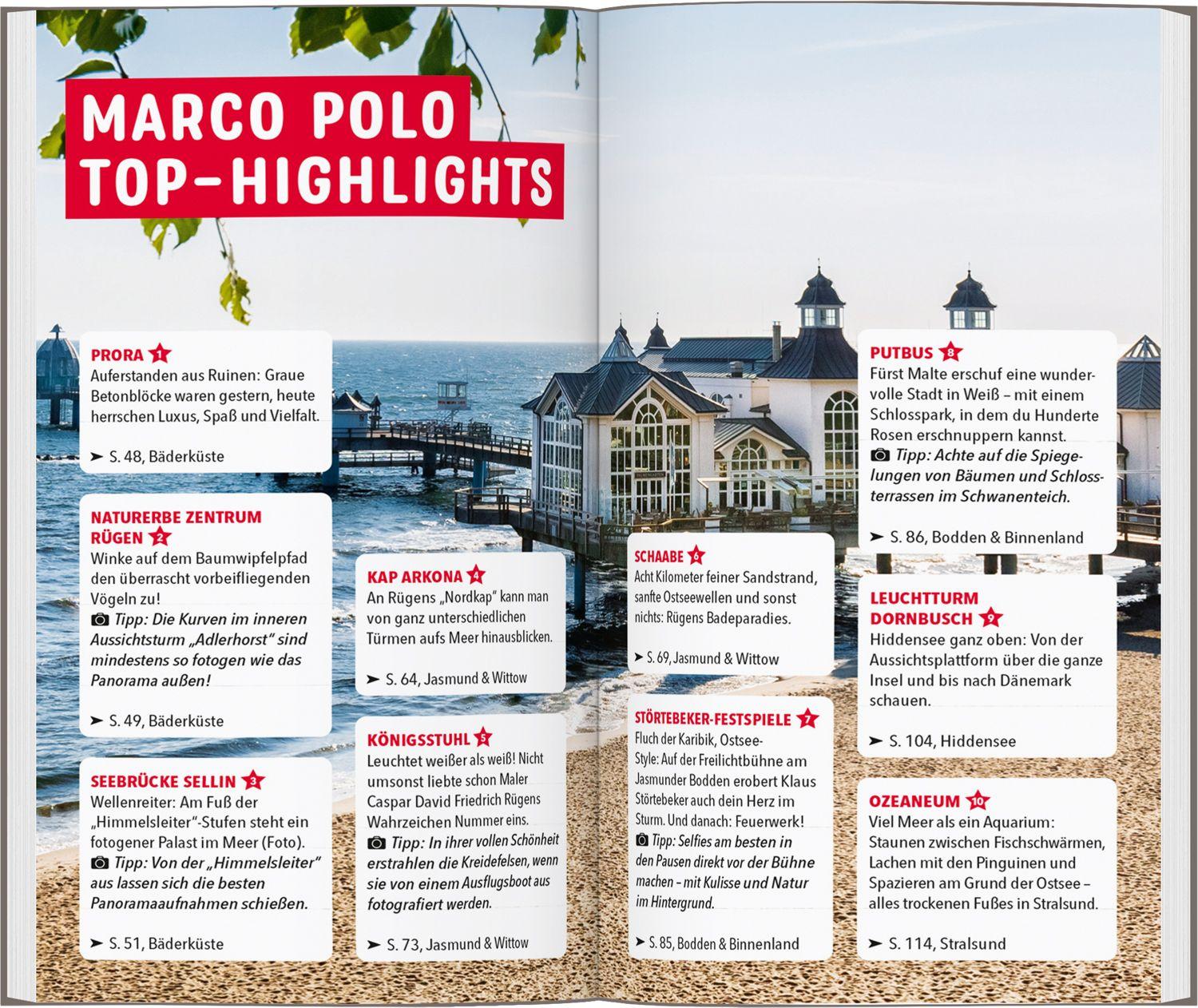 Beispielinhalt (Bild) MARCO POLO Reiseführer Rügen, Hiddensee, Stralsund