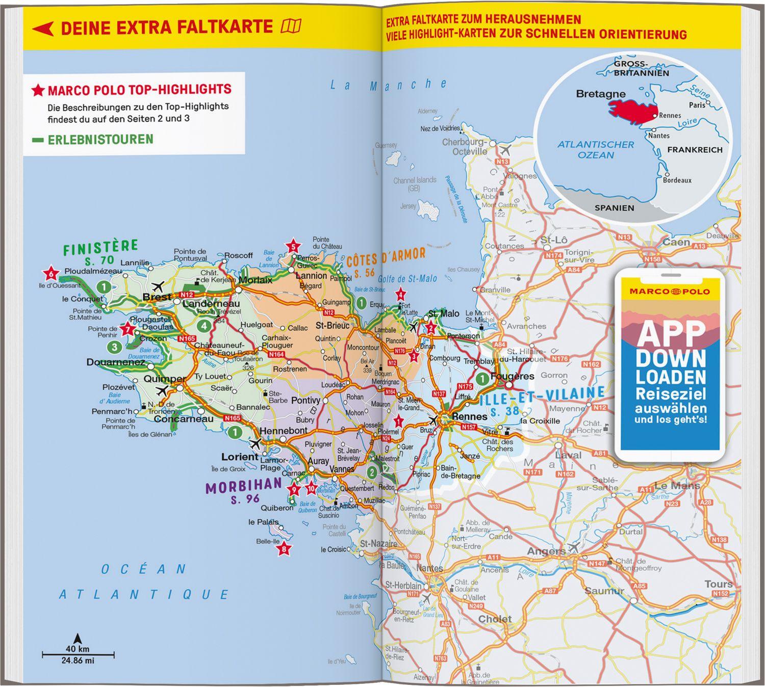 Beispielinhalt (Bild) MARCO POLO Reiseführer Bretagne