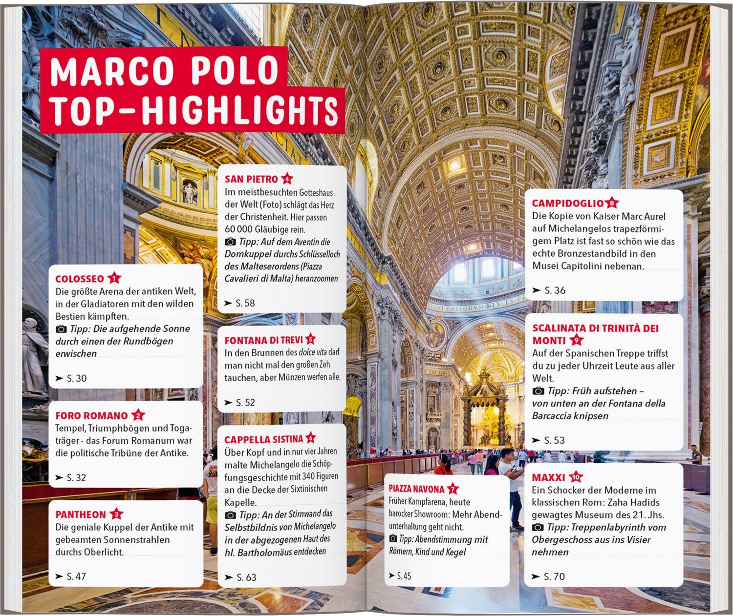 Beispielinhalt (Bild) MARCO POLO Reiseführer Rom