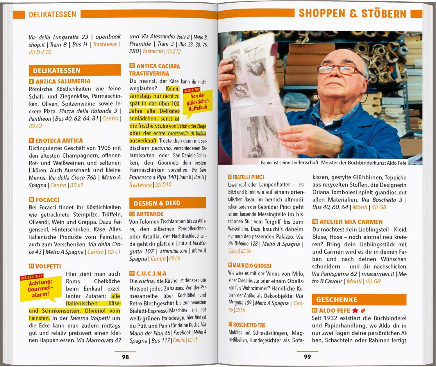 Beispielinhalt (Bild) MARCO POLO Reiseführer Rom