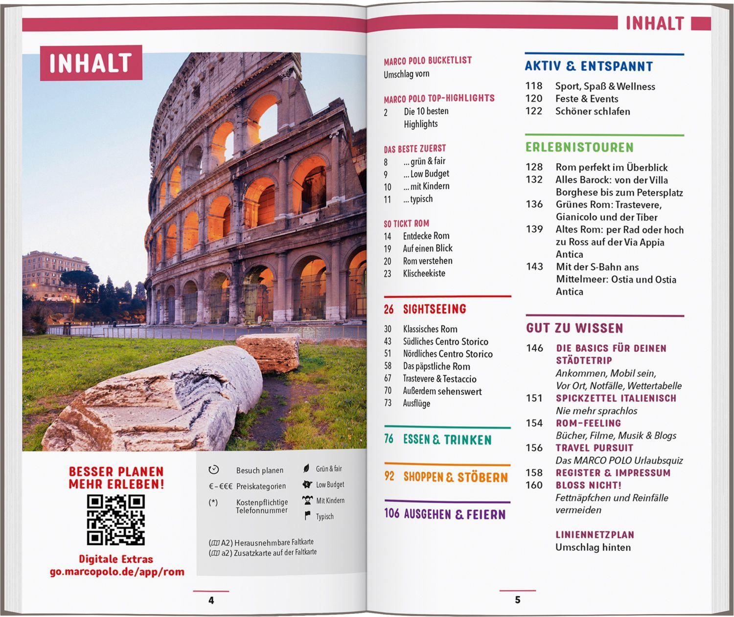 Beispielinhalt (Bild) MARCO POLO Reiseführer Rom