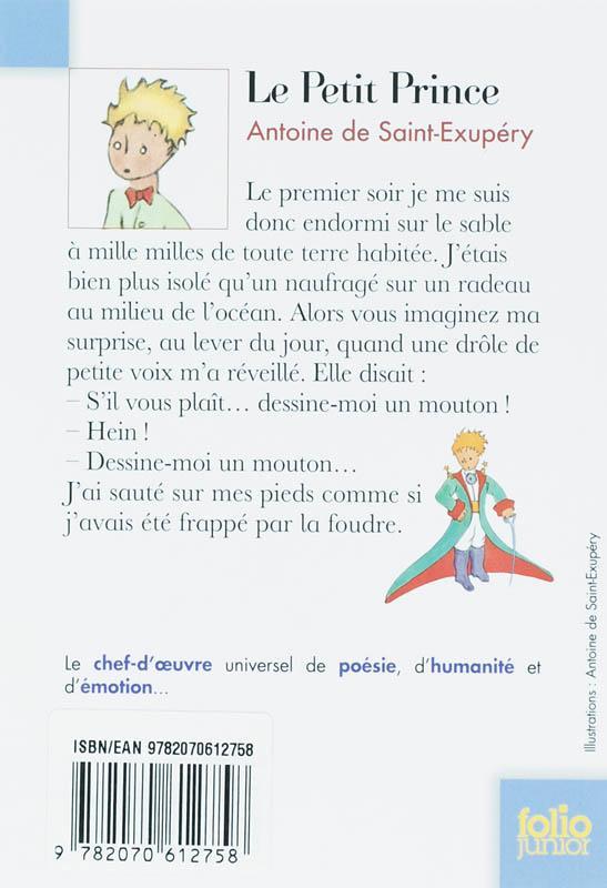 Rückseitencover Le Petit Prince