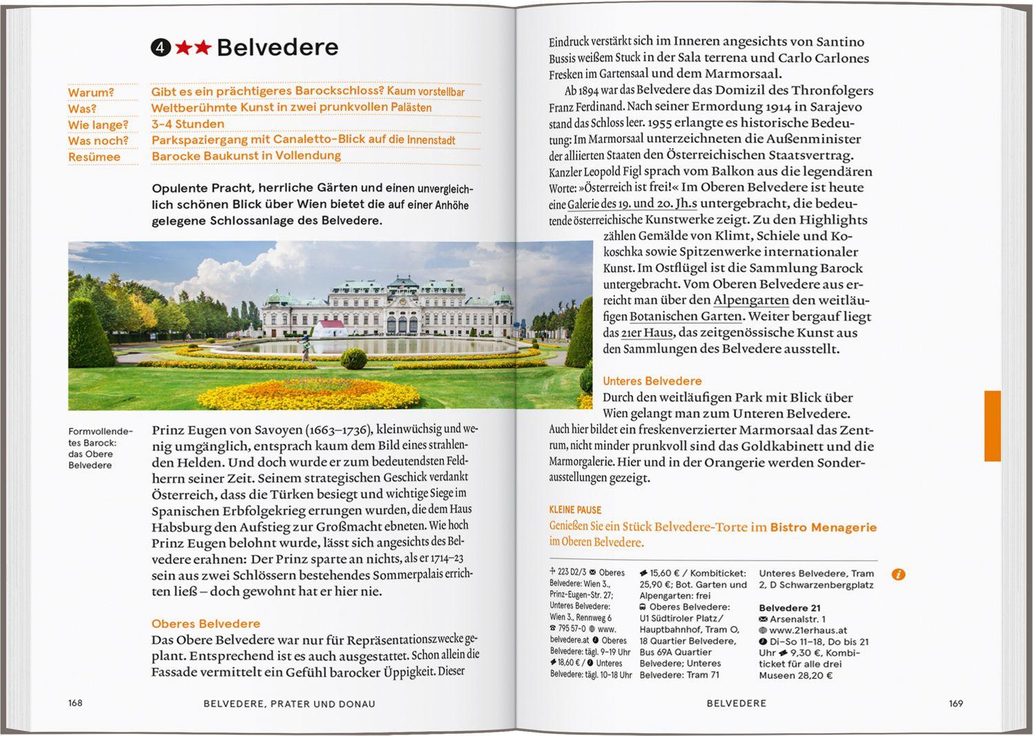 Beispielinhalt (Bild) Baedeker SMART Reiseführer Wien