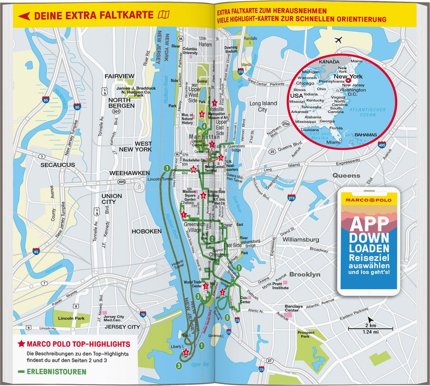 Beispielinhalt (Bild) MARCO POLO Reiseführer New York