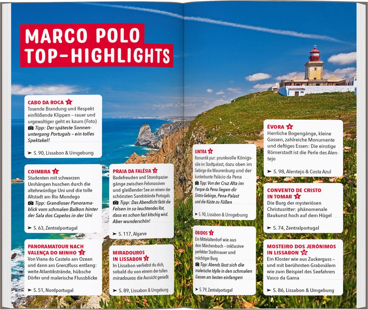 Beispielinhalt (Bild) MARCO POLO Reiseführer Portugal