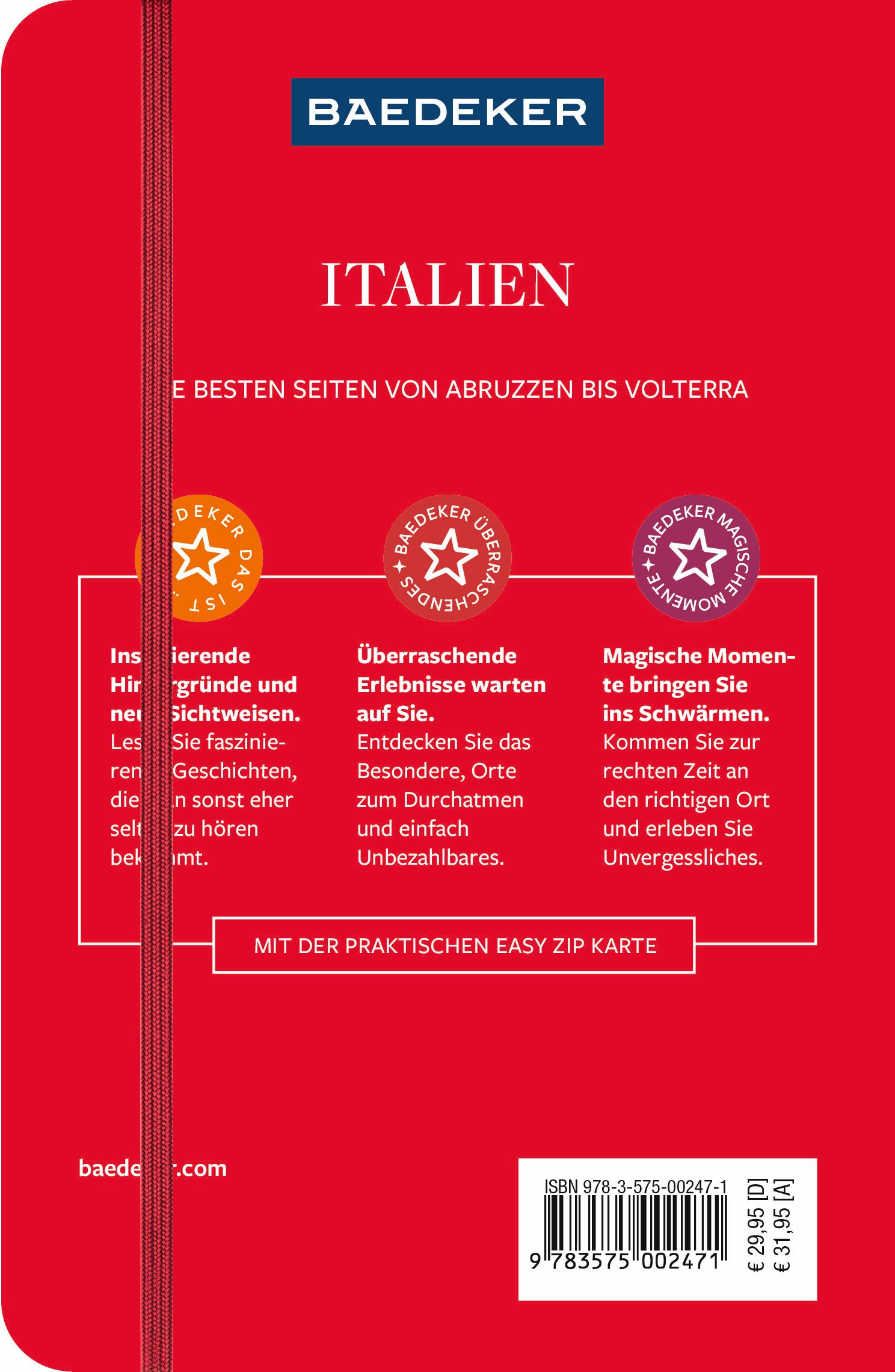 Rückseitencover Baedeker Reiseführer Italien
