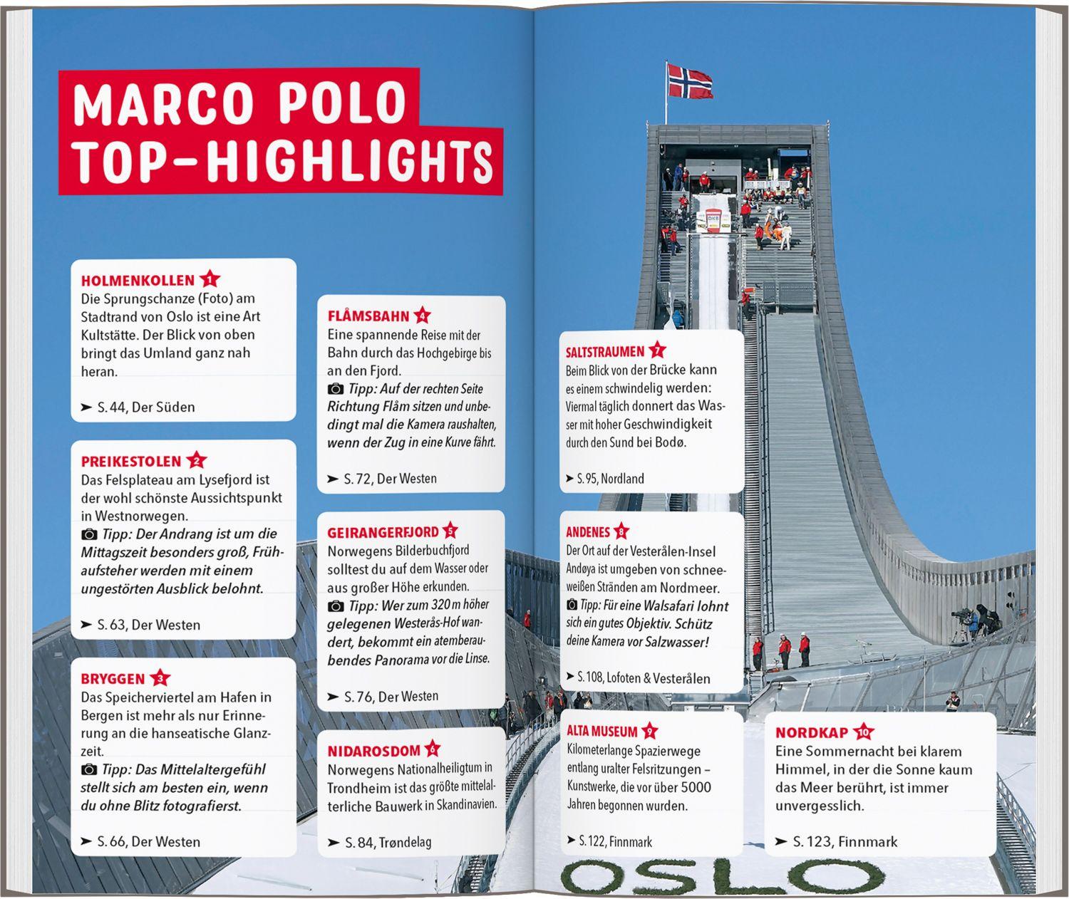 Beispielinhalt (Bild) MARCO POLO Reiseführer Norwegen