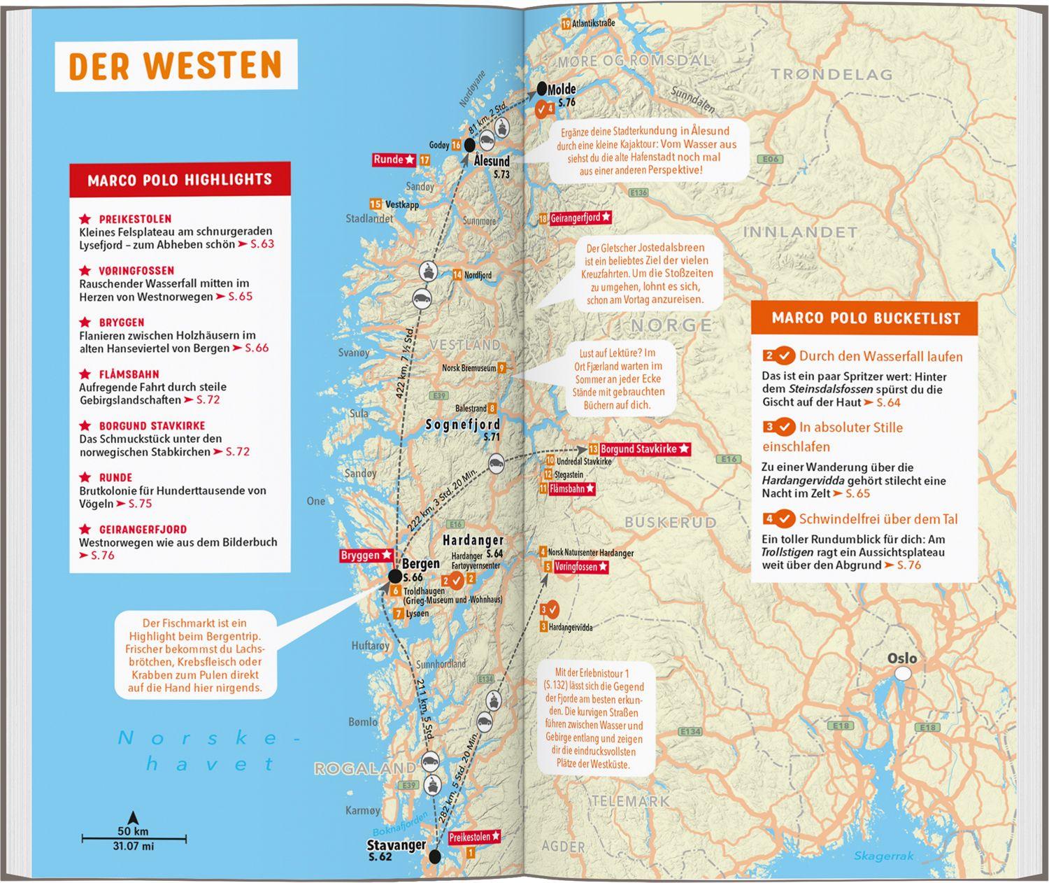 Beispielinhalt (Bild) MARCO POLO Reiseführer Norwegen