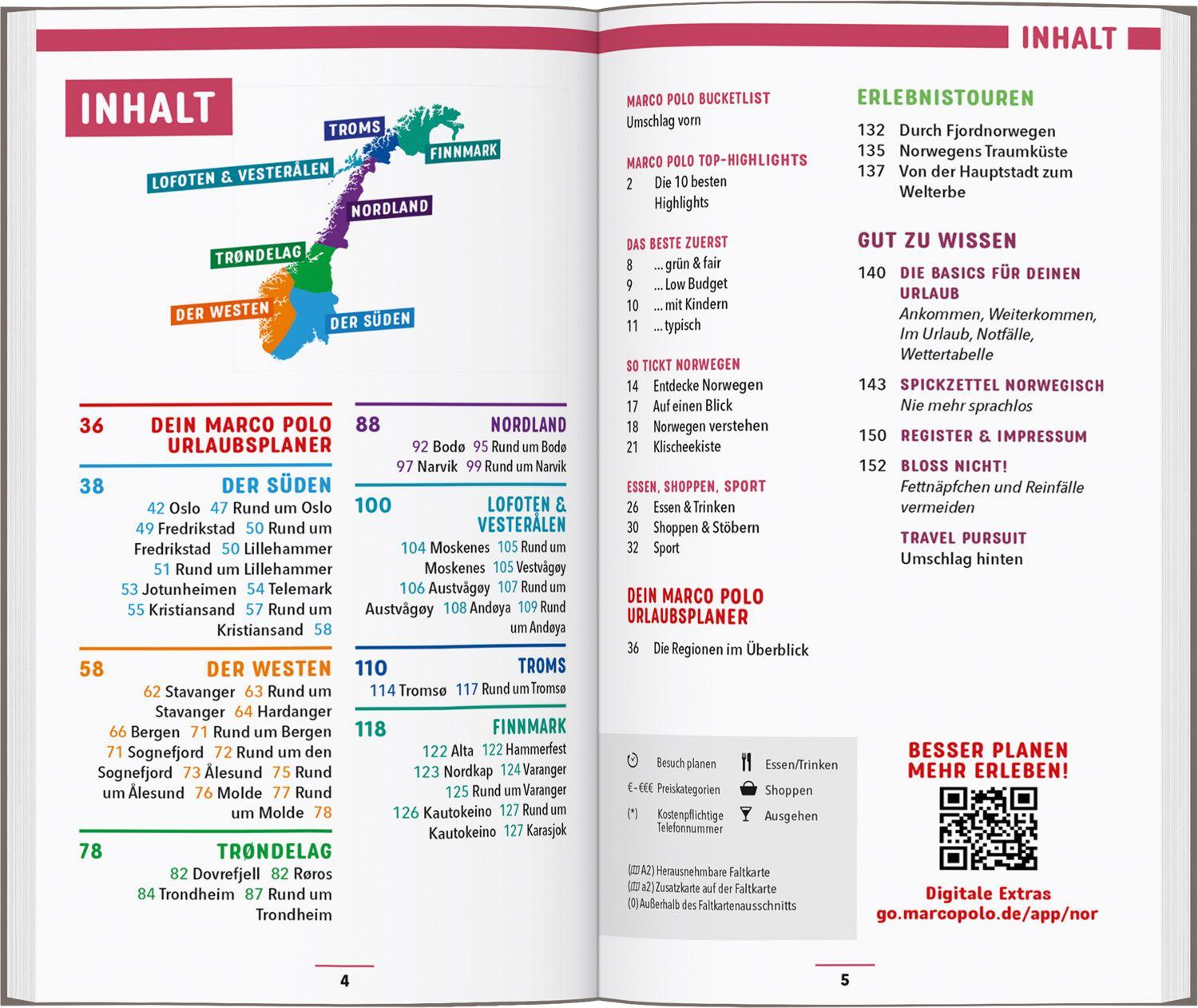 Beispielinhalt (Bild) MARCO POLO Reiseführer Norwegen