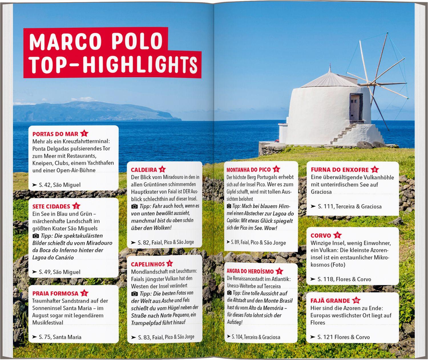 Beispielinhalt (Bild) MARCO POLO Reiseführer Azoren