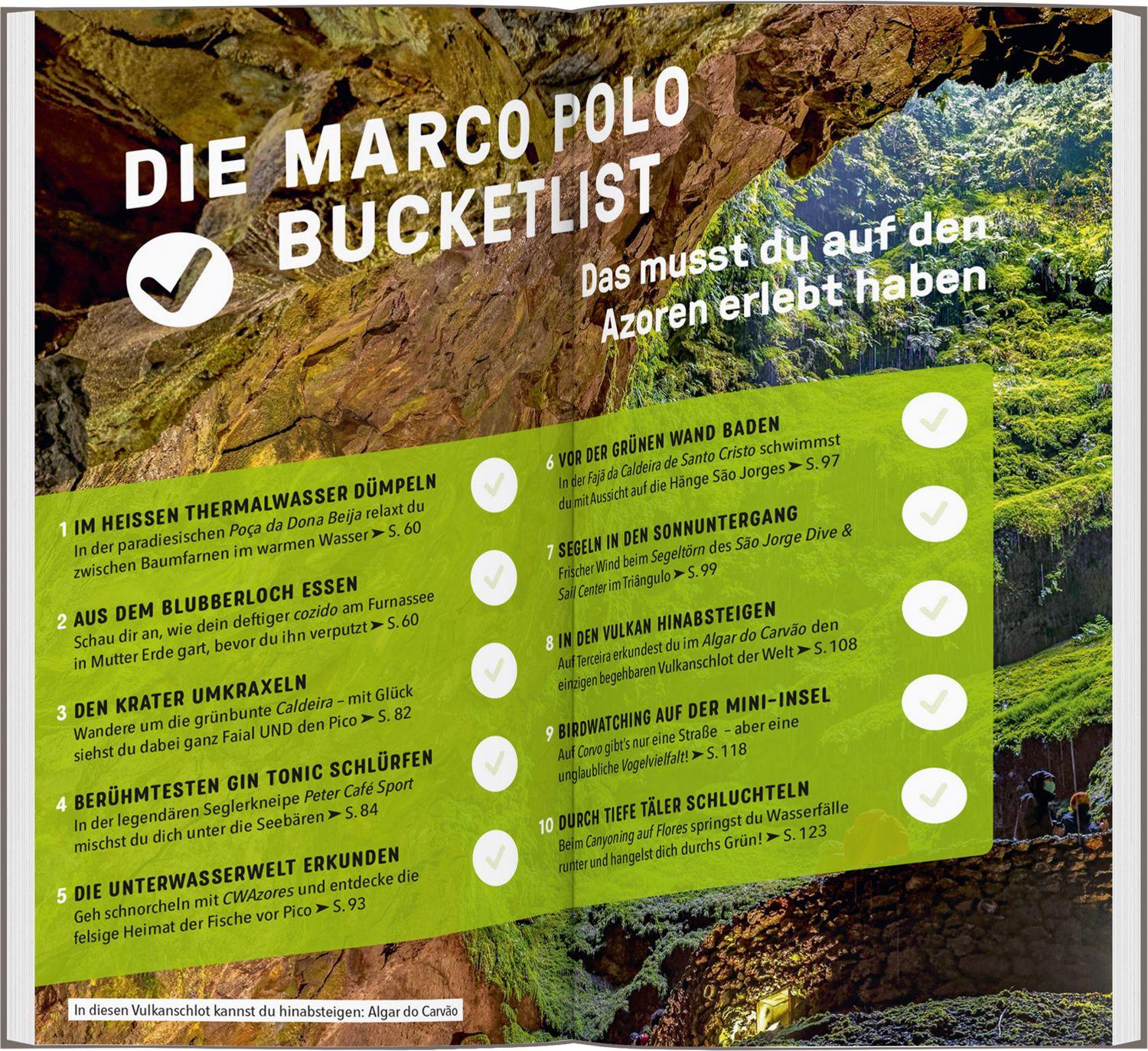 Beispielinhalt (Bild) MARCO POLO Reiseführer Azoren
