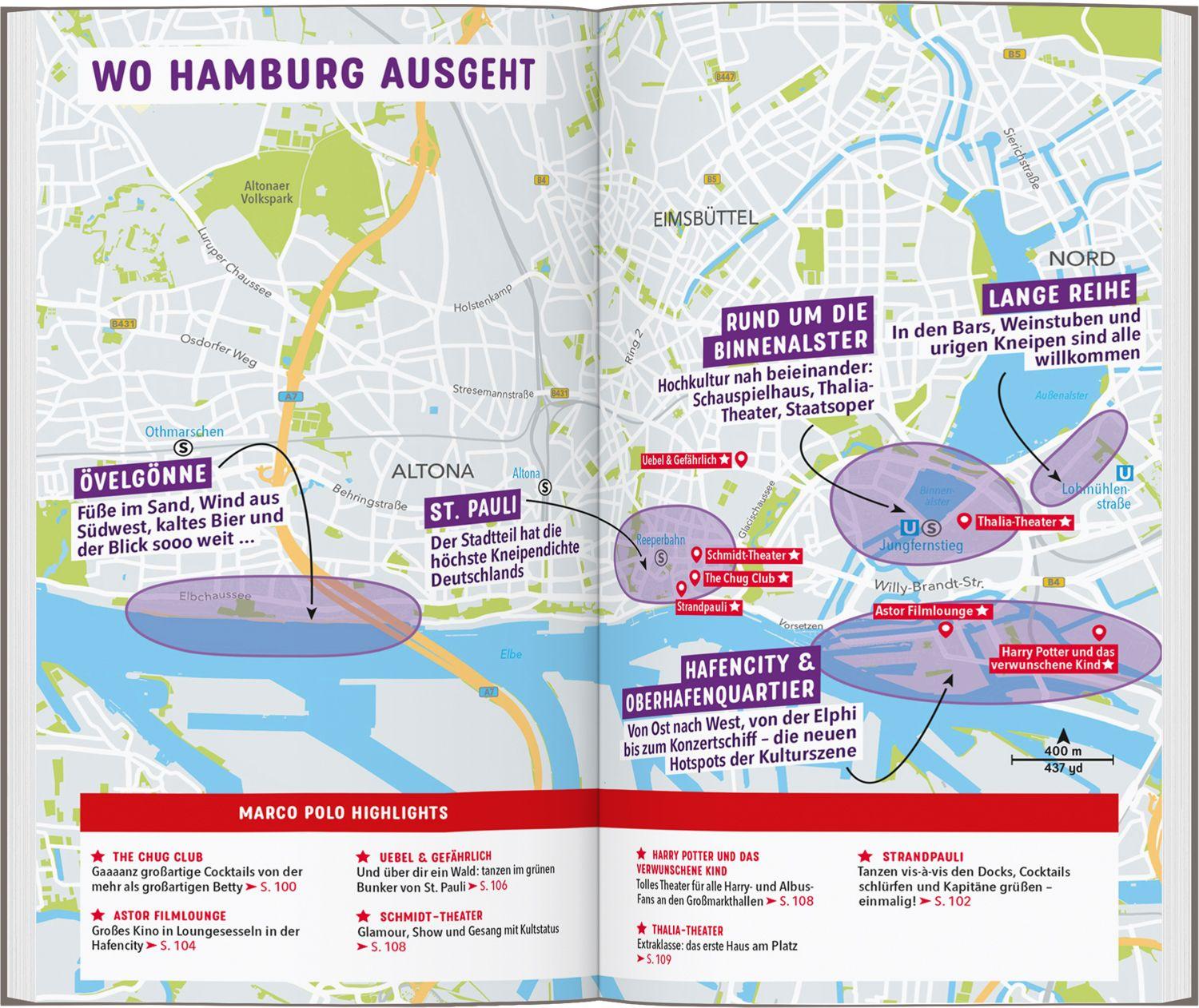 Beispielinhalt (Bild) MARCO POLO Reiseführer Hamburg