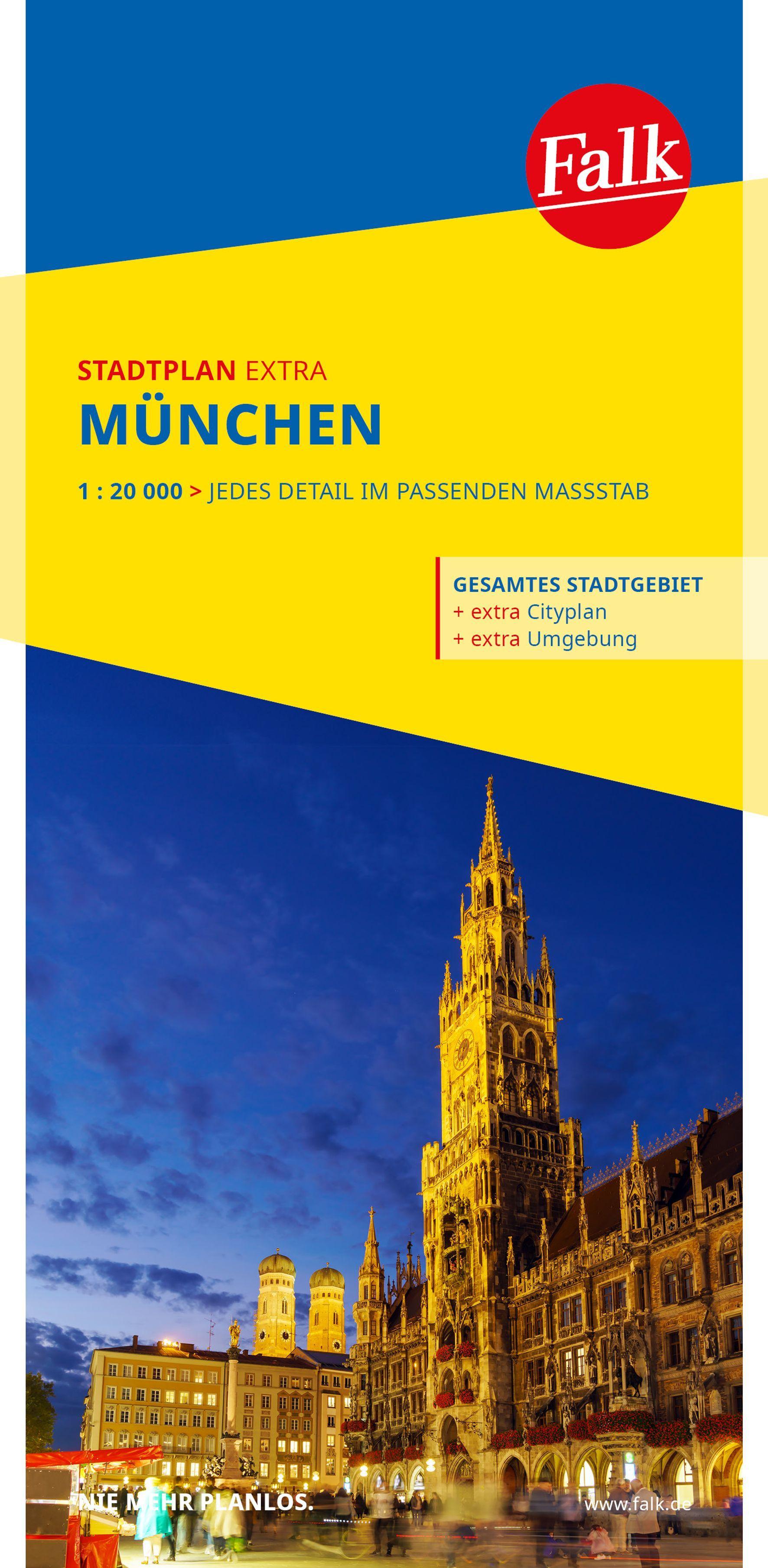 Vorderes Coverbild Falk Stadtplan Extra München 1:20.000