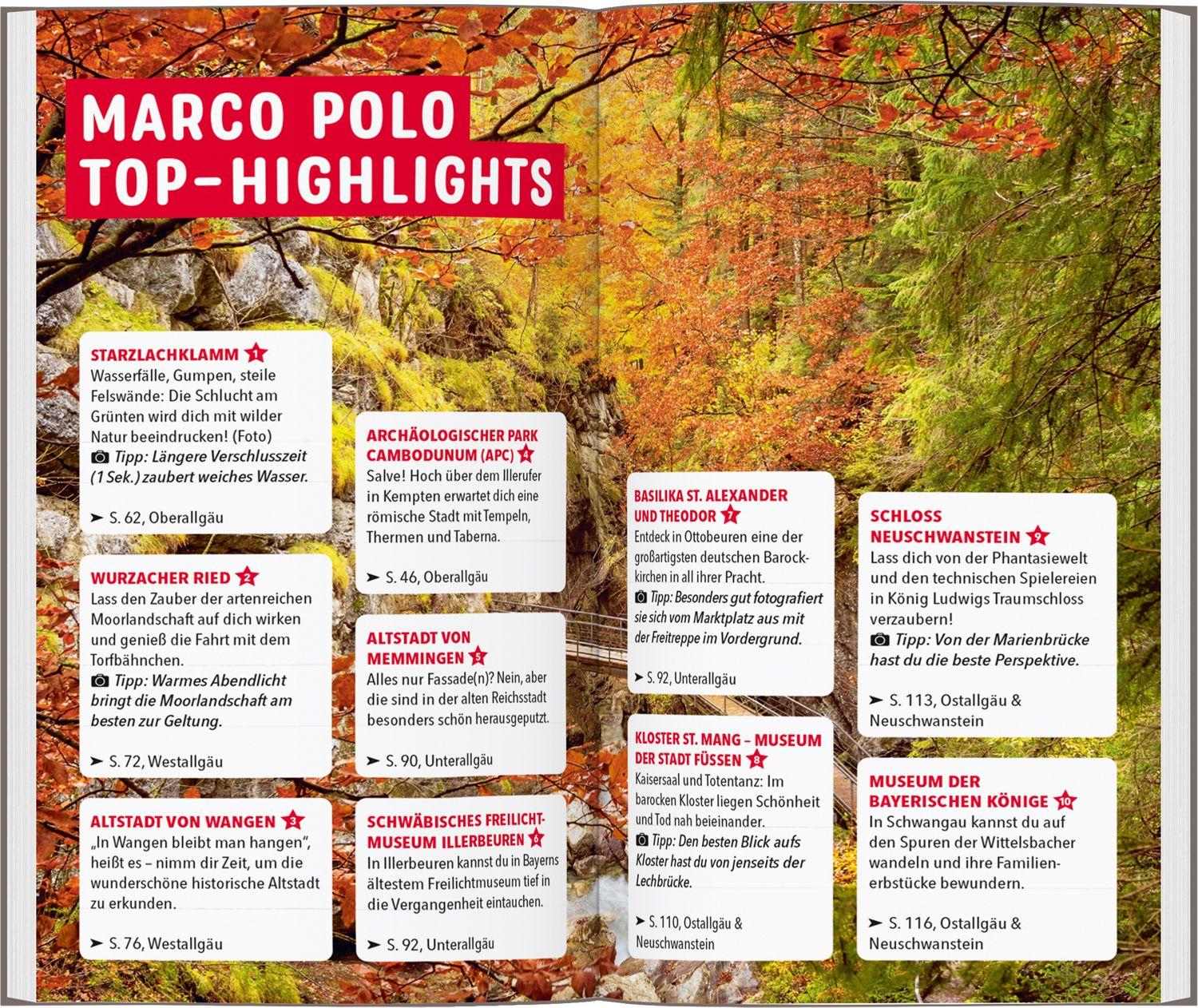 Beispielinhalt (Bild) MARCO POLO Reiseführer Allgäu