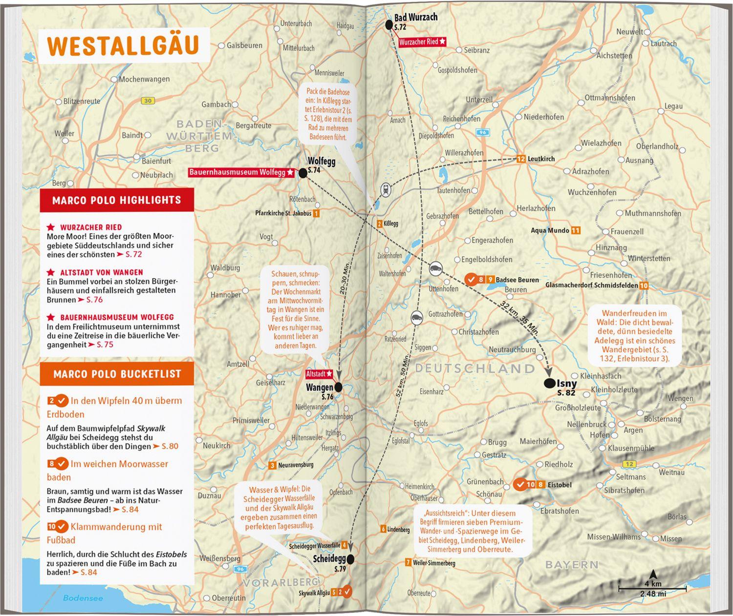 Beispielinhalt (Bild) MARCO POLO Reiseführer Allgäu