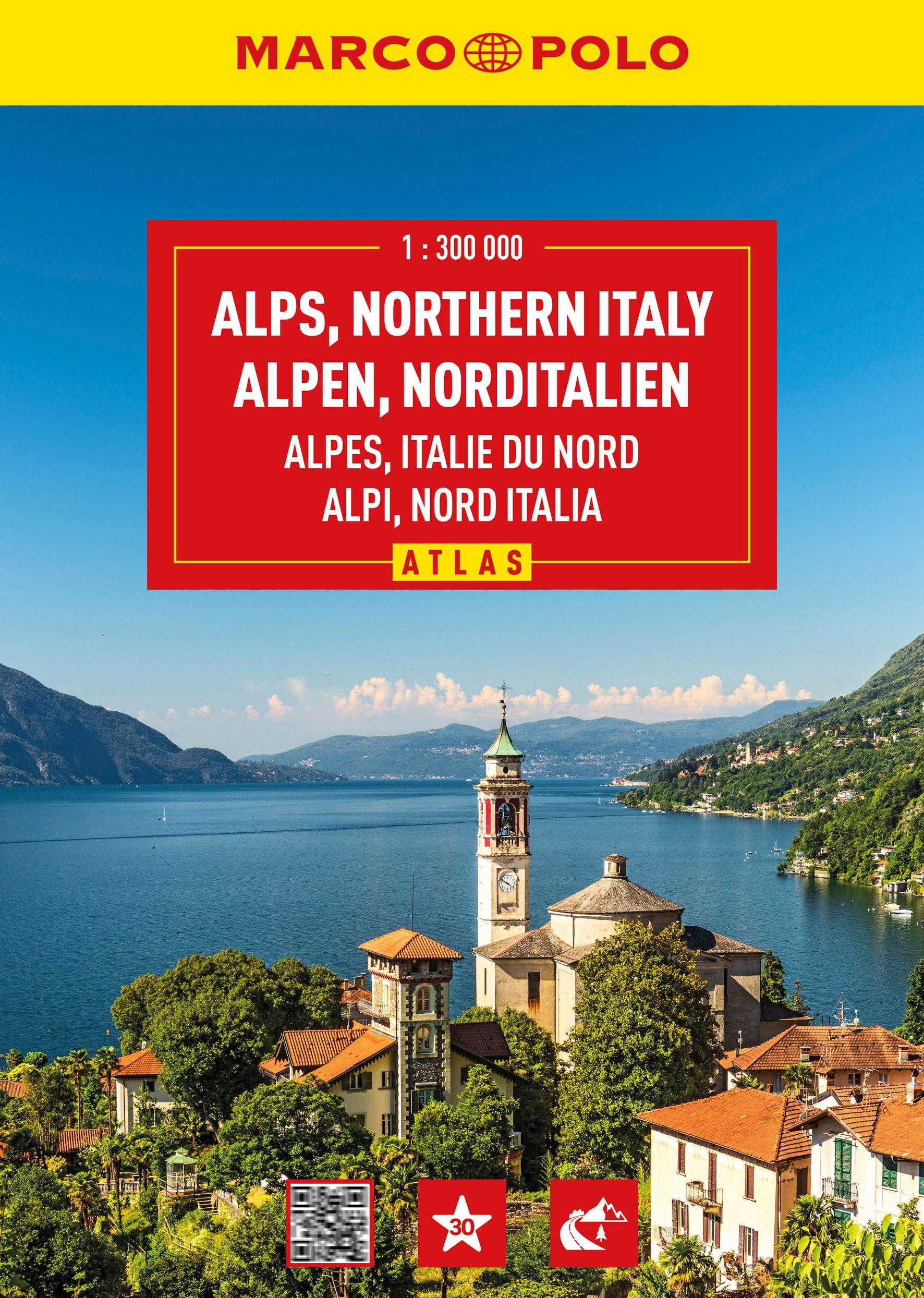 Vorderes Coverbild MARCO POLO Reiseatlas Alpen, Norditalien 1:300.000