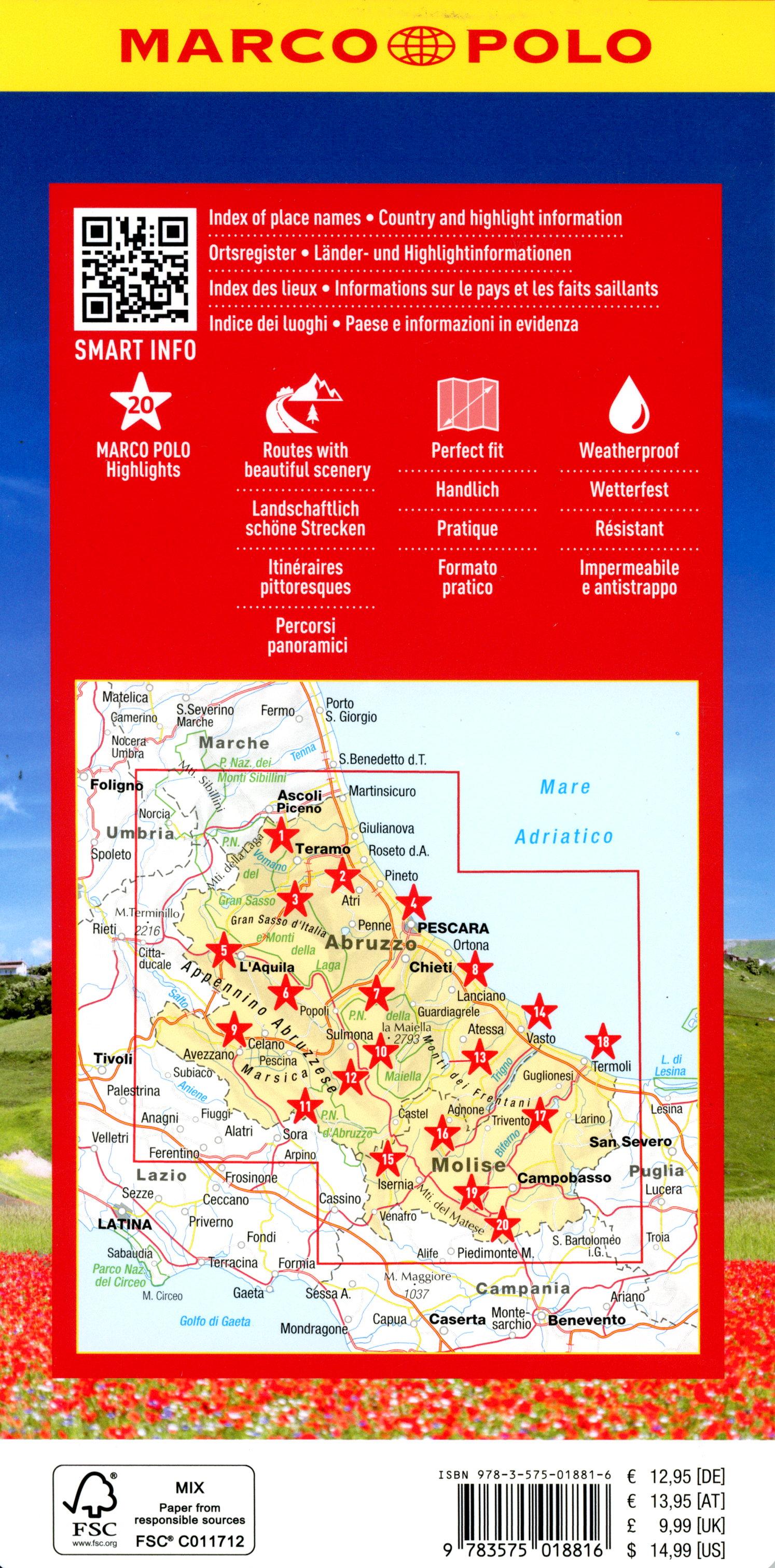 Beispielinhalt (Bild) MARCO POLO Reisekarte Italien 10 Abruzzen, Molise 1:175.000