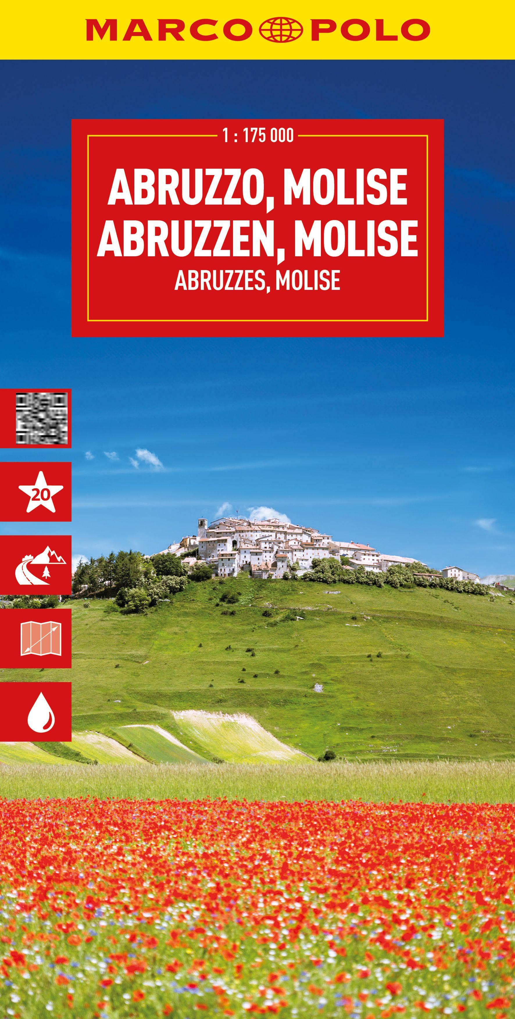 Vorderes Coverbild MARCO POLO Reisekarte Italien 10 Abruzzen, Molise 1:175.000