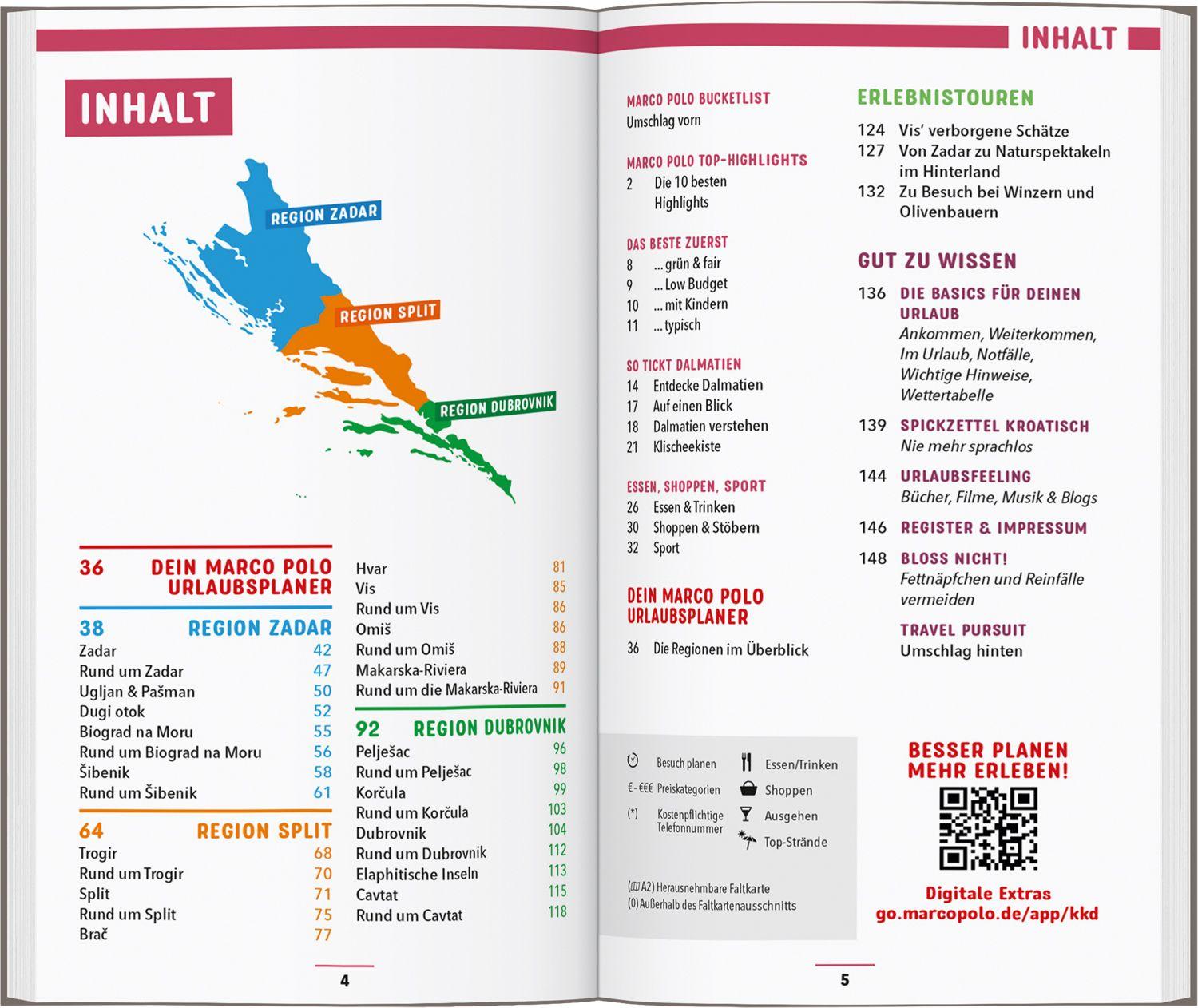 Beispielinhalt (Bild) MARCO POLO Reiseführer Kroatische Küste Dalmatien