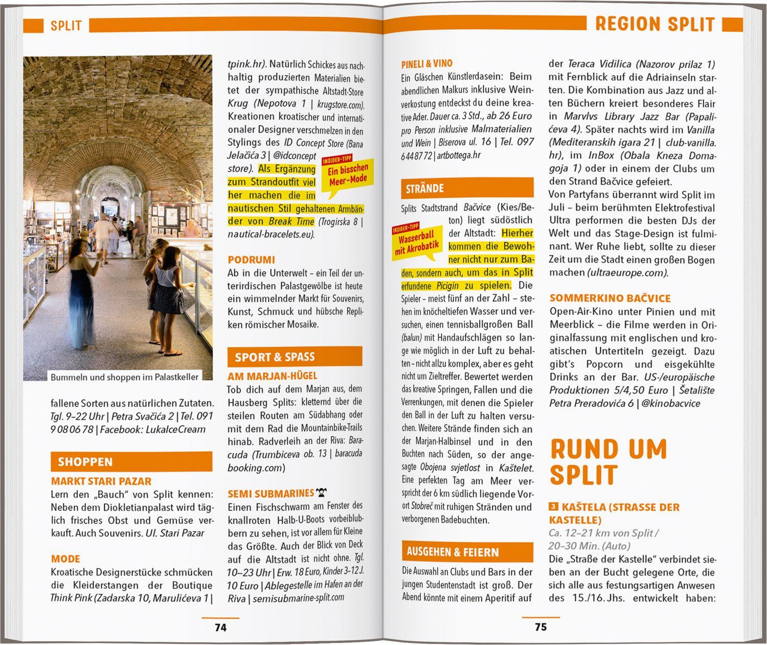 Beispielinhalt (Bild) MARCO POLO Reiseführer Kroatische Küste Dalmatien