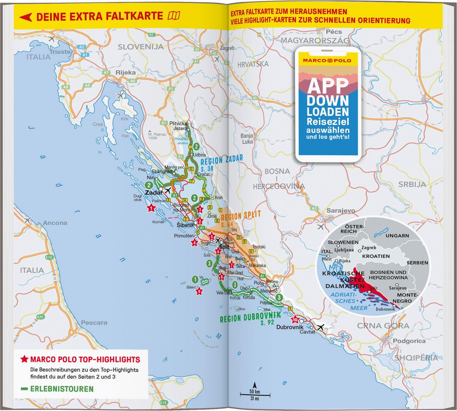 Beispielinhalt (Bild) MARCO POLO Reiseführer Kroatische Küste Dalmatien