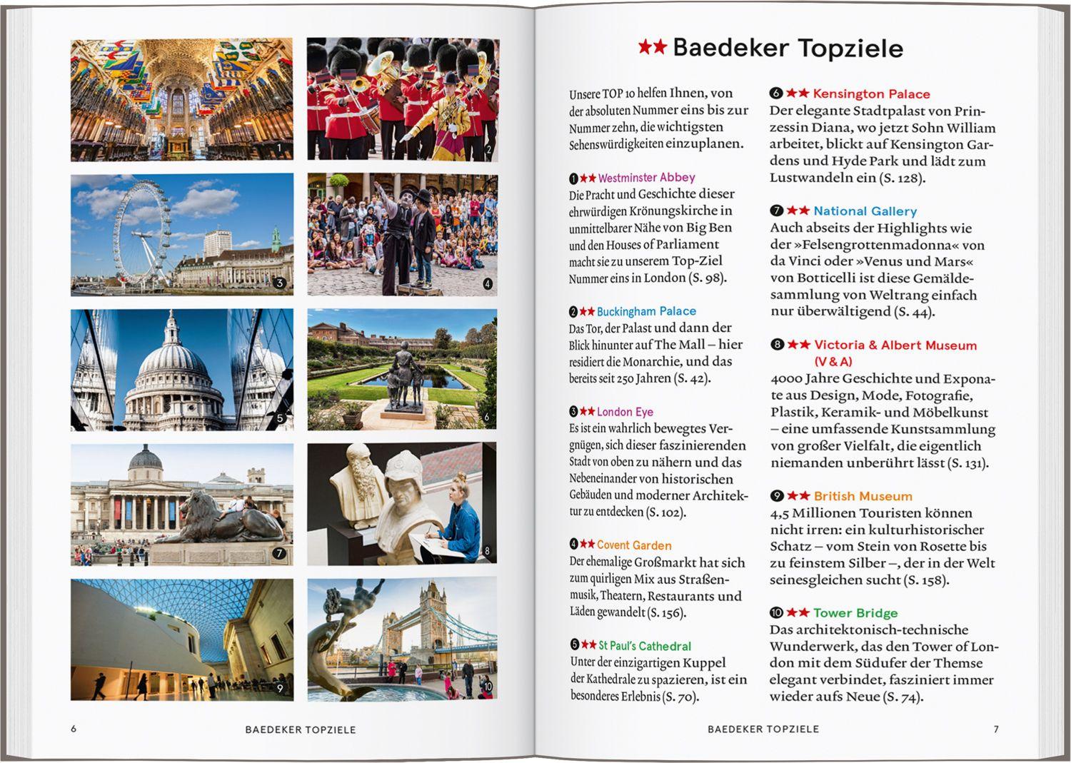 Beispielinhalt (Bild) Baedeker SMART Reiseführer London