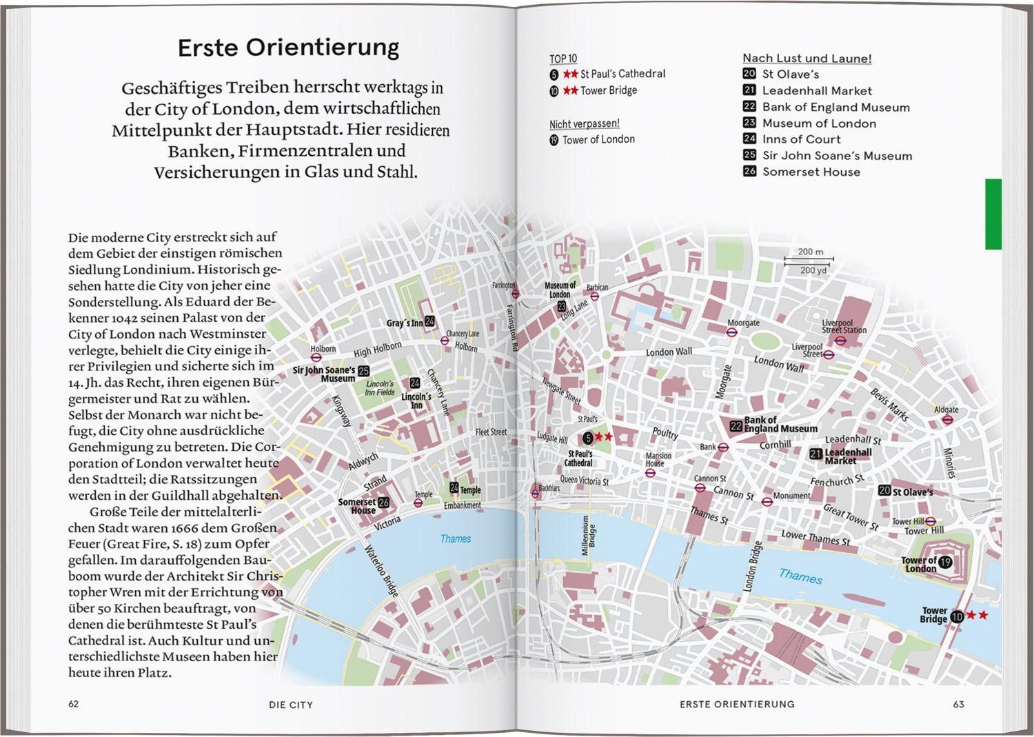 Beispielinhalt (Bild) Baedeker SMART Reiseführer London