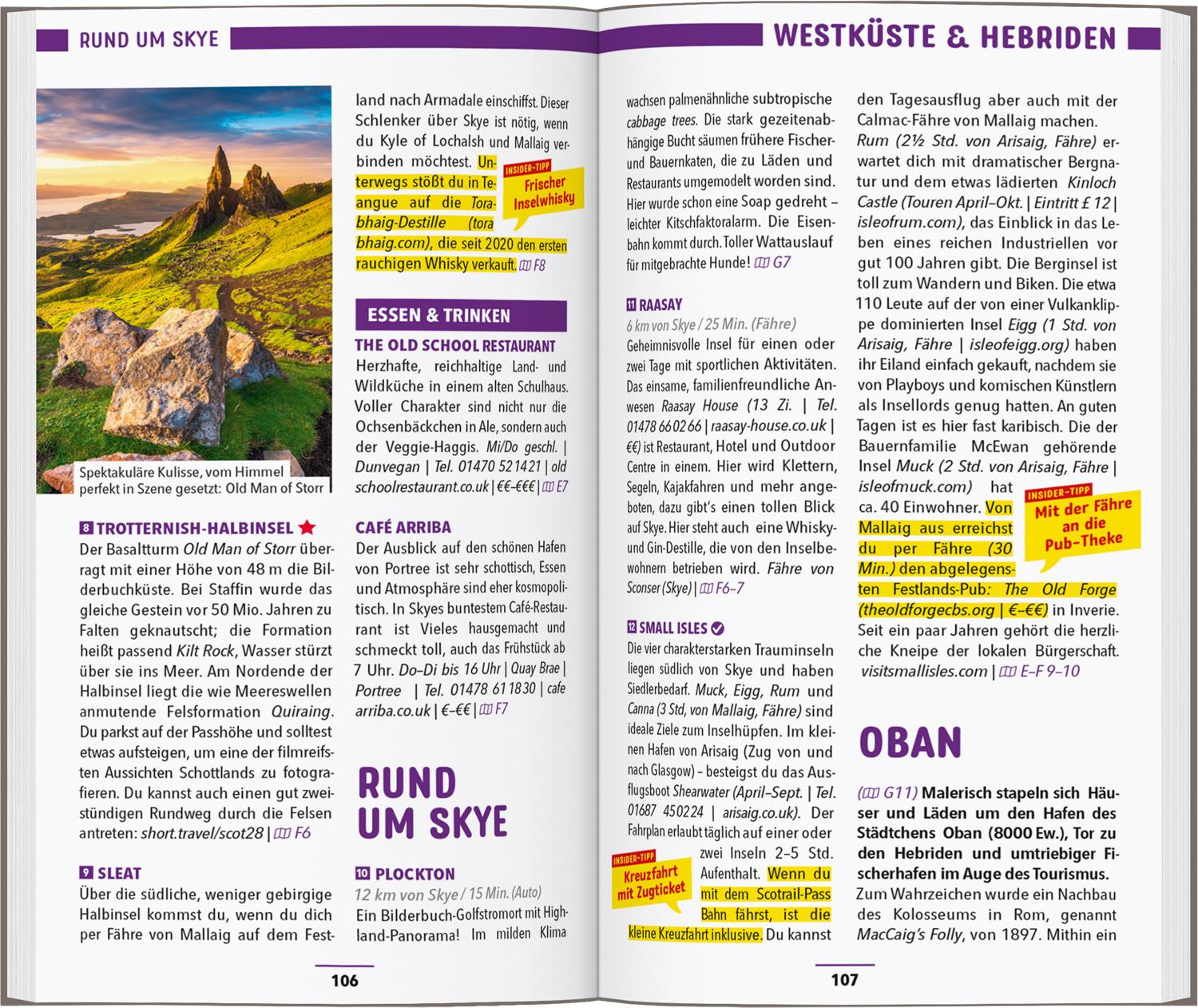 Beispielinhalt (Bild) MARCO POLO Reiseführer Schottland
