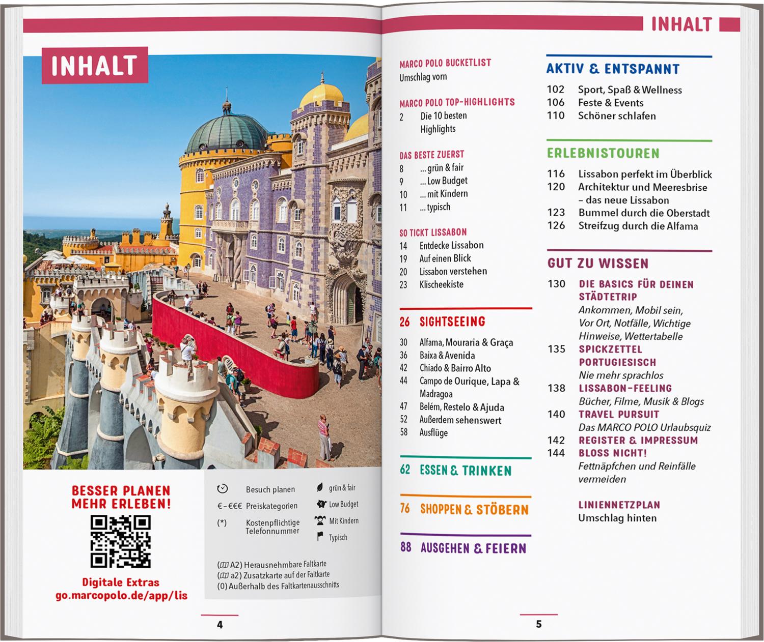 Beispielinhalt (Bild) MARCO POLO Reiseführer Lissabon
